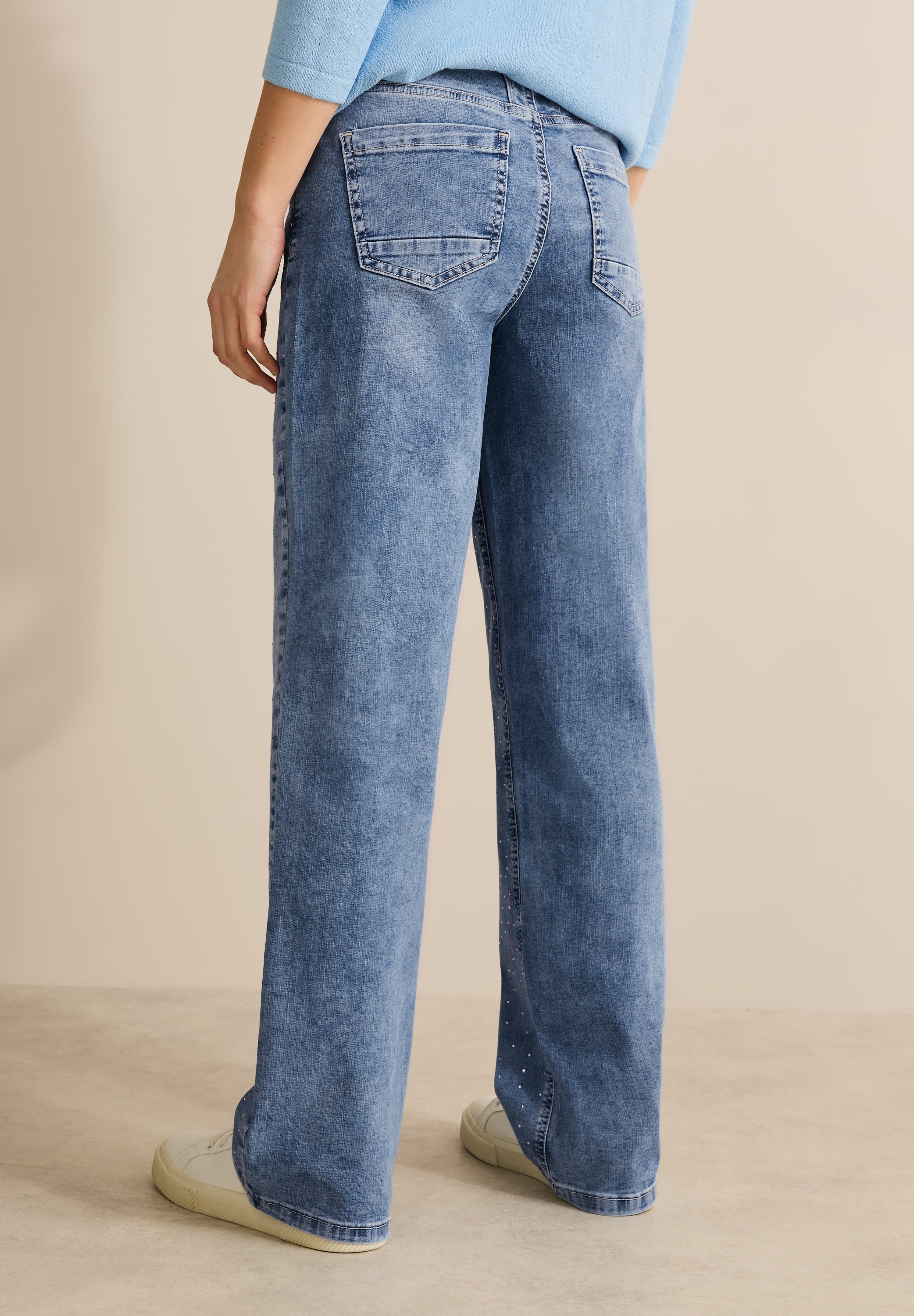 Cecil Weite Jeans »Style Neele«, mit Schmucksteinen