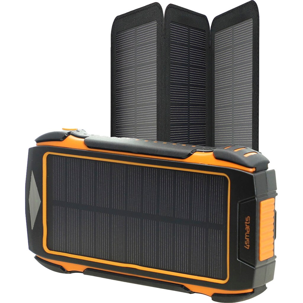 4smarts Solar Powerbank »Solar Powerbank Rugged TitanPack Eco 20000mAh«, Solar Powerbank Rugged TitanPack Eco 20000mAh, 10000 mAh