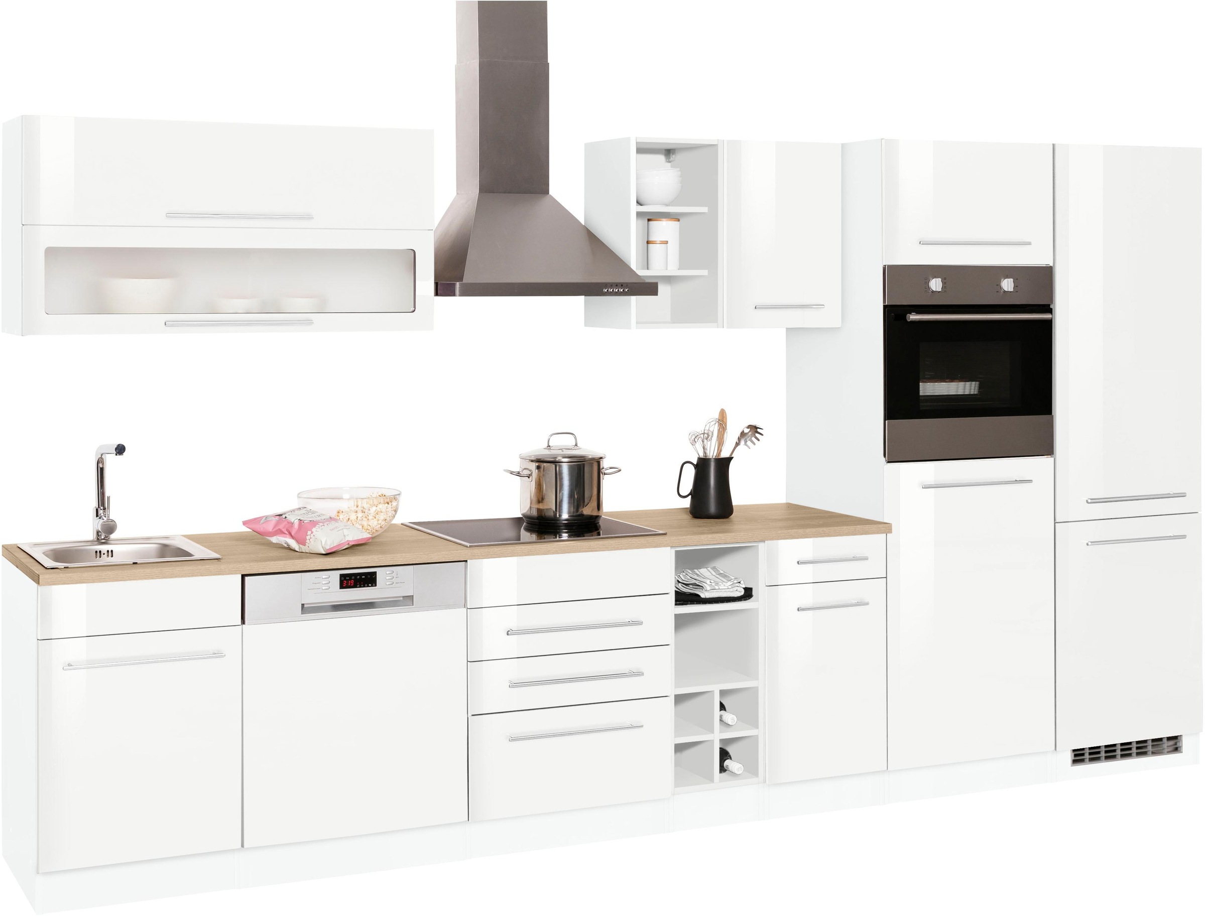 KOCHSTATION Küchenzeile »KS-Eton«, mit E-Geräten, Breite 360 cm