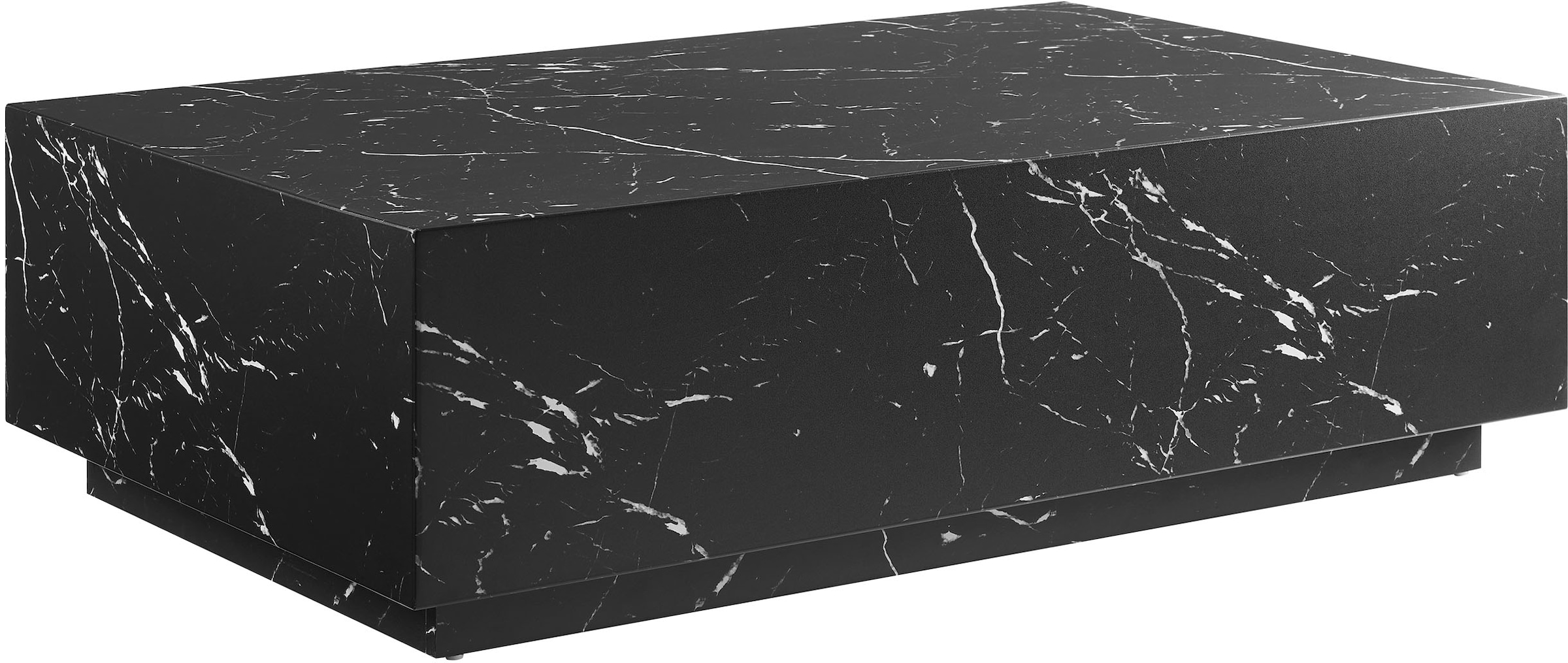 mutoni - Table basse aspect marbre noir 120x75, One Size
