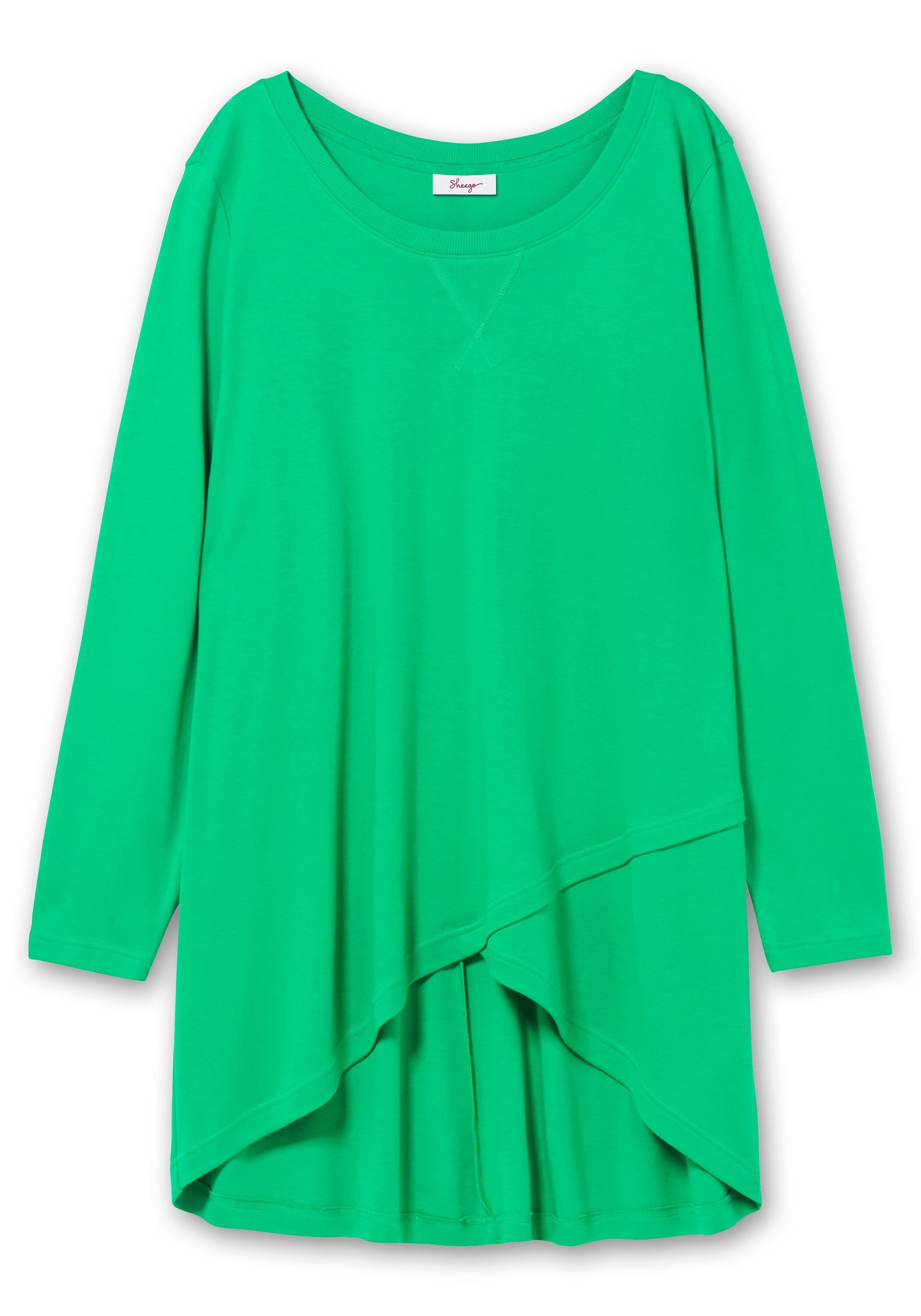 Sheego Longshirt »Longshirt in Wickeloptik, in leichter A-Linie«
