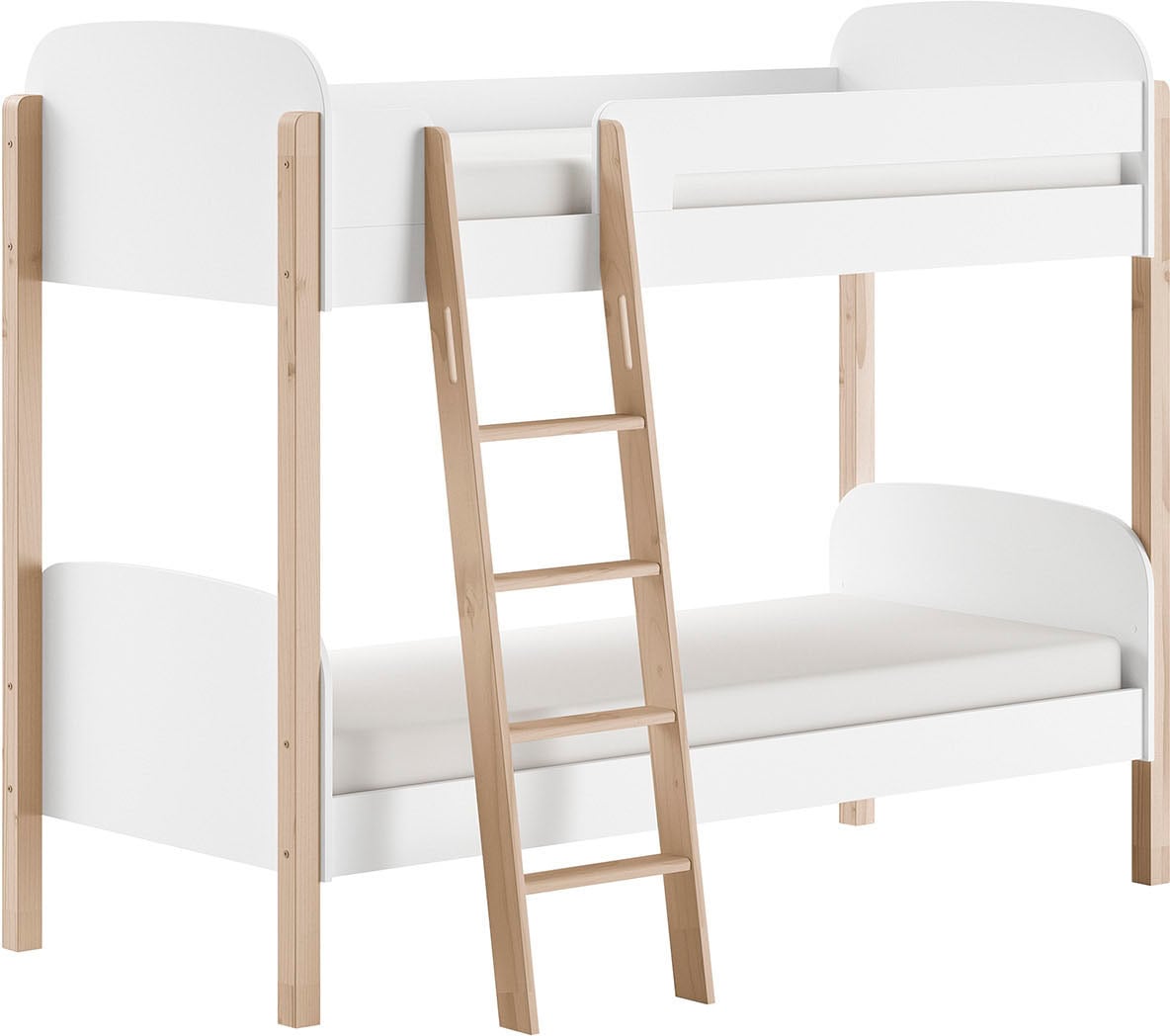 Home affaire Etagenbett, (Made in Europe), ideal für kleine Räume, LF 90x200cm, m. Lattenrost u. Leiter, lackiert