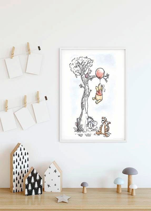 online Garantie Disney, Poster Pooh 3 Hang Schlafzimmer, on«, St.), mit | Kinderzimmer, Komar Wohnzimmer XXL kaufen (1 »Winnie Jahren