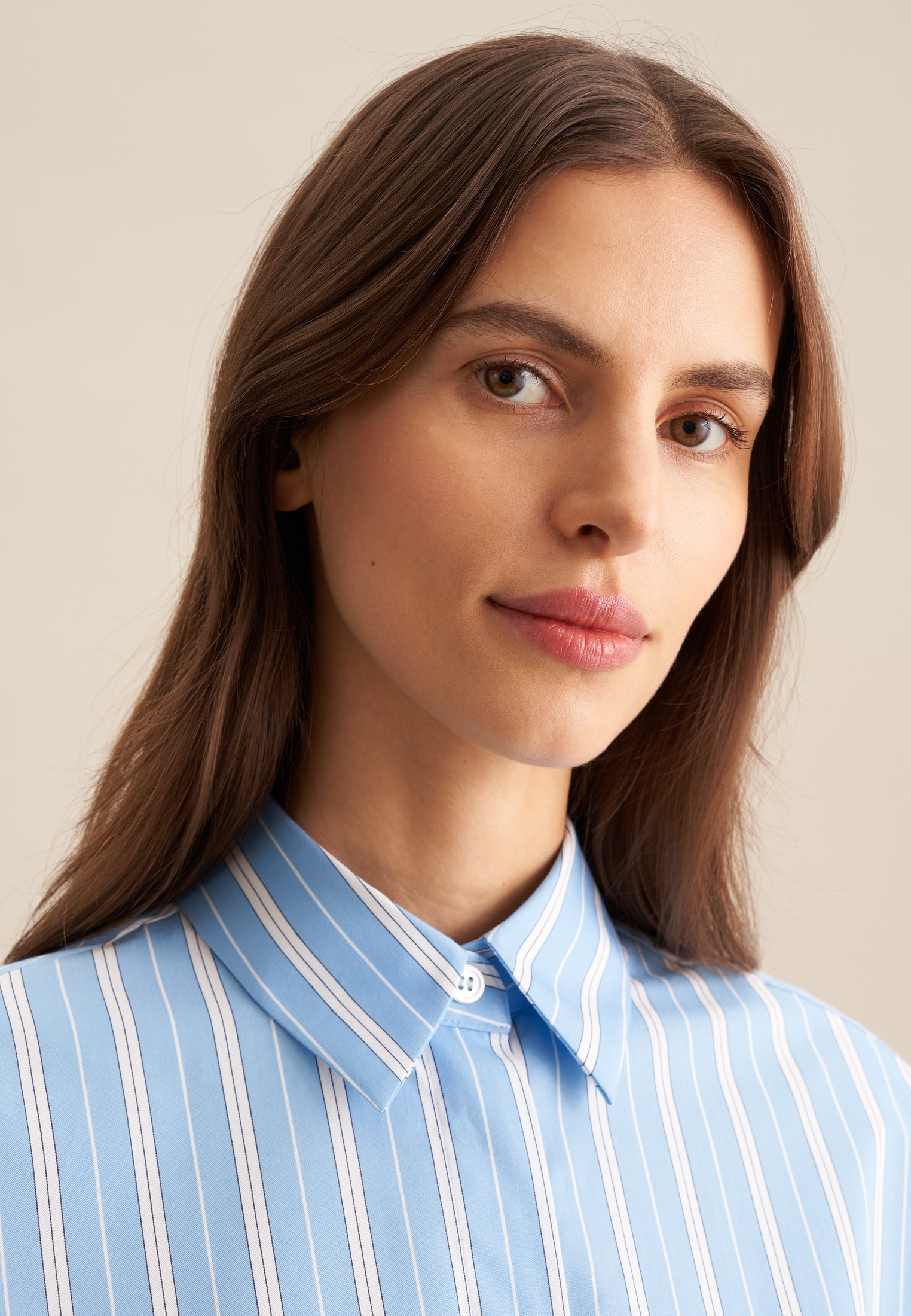 seidensticker Hemdbluse »Schwarze Rose« Langarm Kragen Streifen