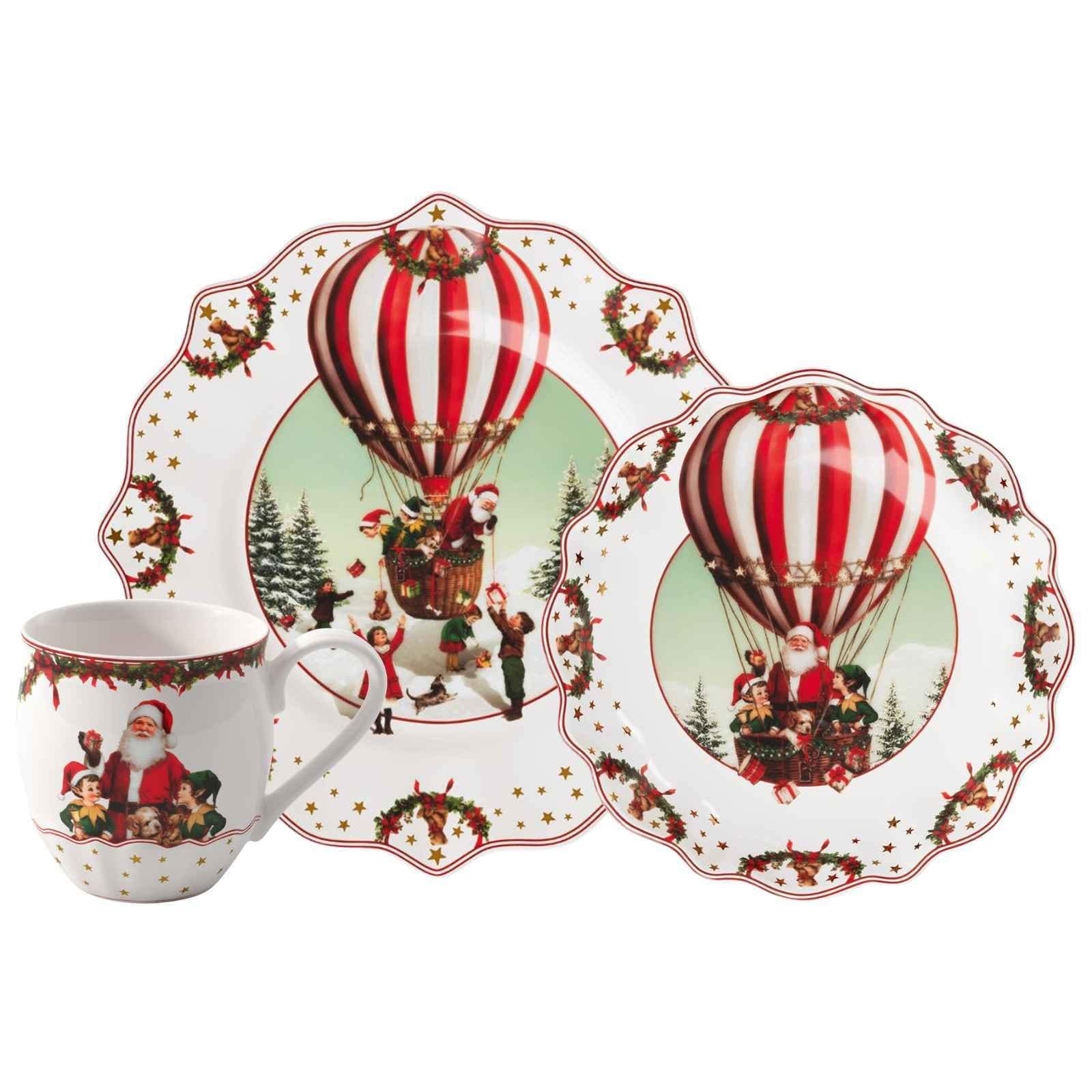 Villeroy & Boch Geschirr-Set »Frühstücks-Set Annual Christmas Edition 3-tlg. bunt« Handwäsche wird empfohlen