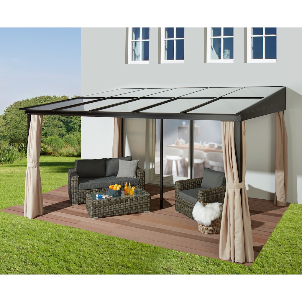 KONIFERA Anbaupavillon »Hawaii«, (Set), BxT: 400x300 cm, Aluminiumgestell