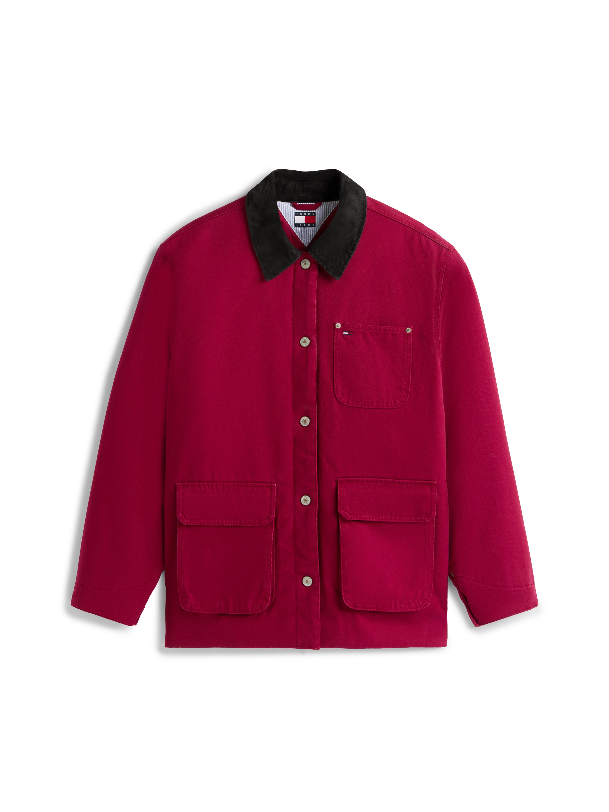 Tommy Jeans Outdoorjacke »TJW TWILL JACKET CORD COLLAR« ohne Kapuze