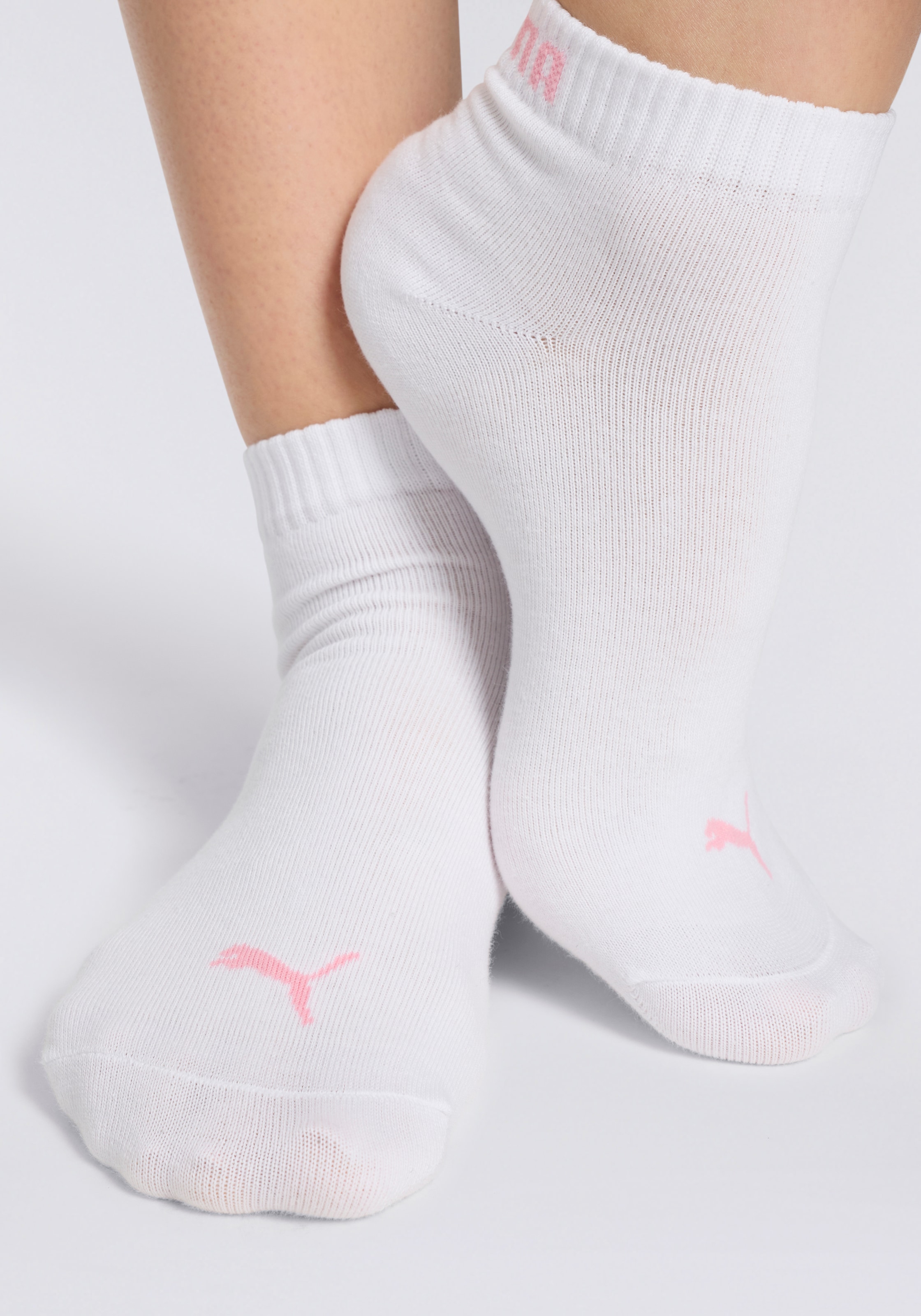 PUMA Kurzsocken »PUMA UNISEX QUARTER PLAIN 3P« 3 Paar tlg. Atmungsaktiv, Rippenbündchen, weiche Baumwollmischung