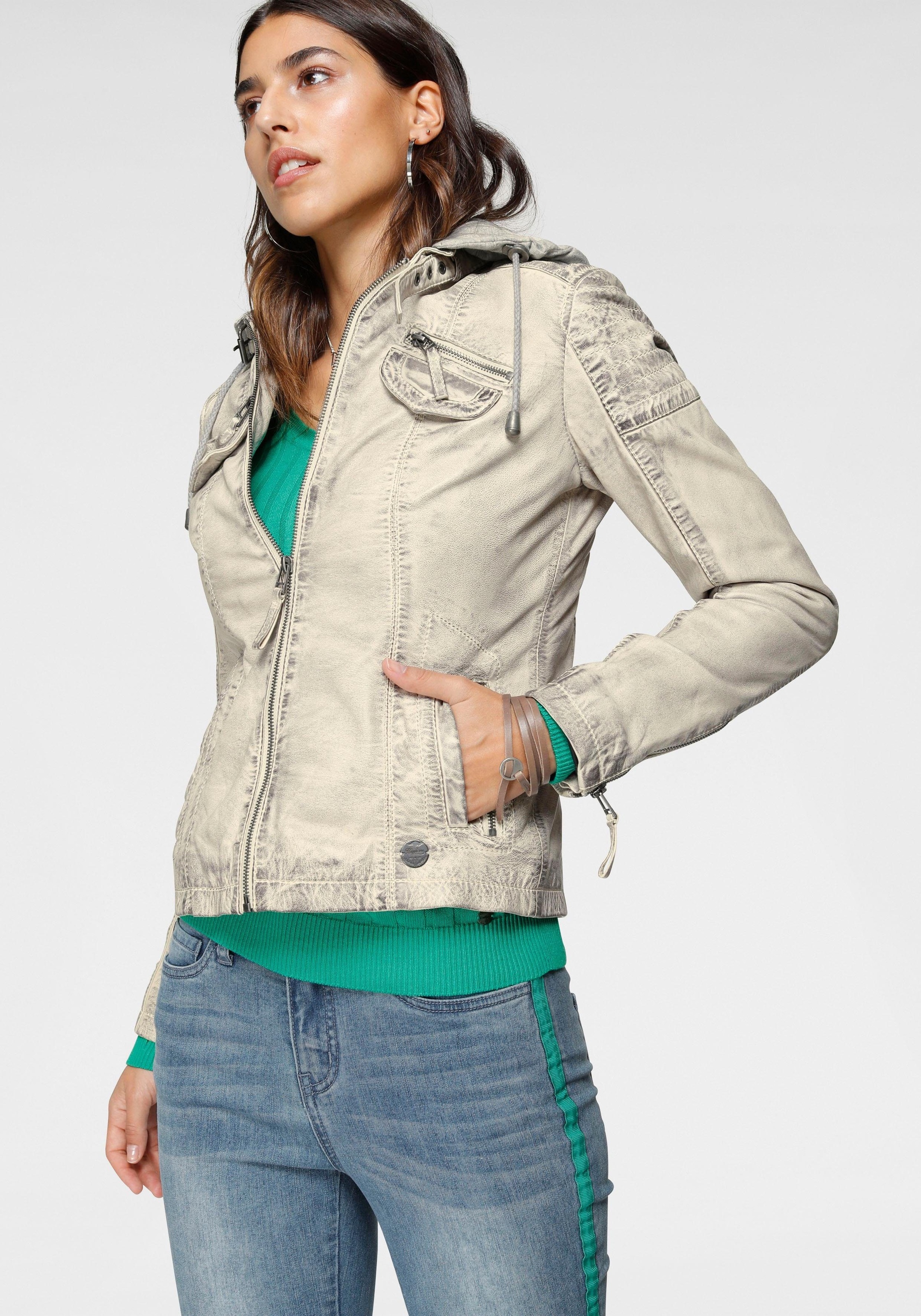 KangaROOS Lederjacke, mit Kapuze, mit Kapuze aus Shirt-Ware kaufen