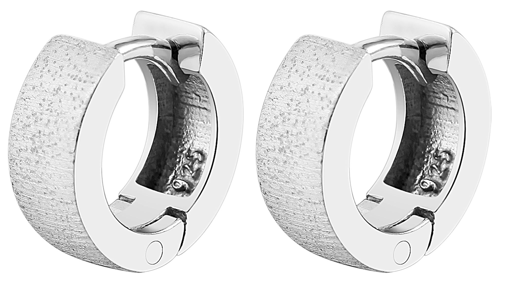 Adelia´s Paar Creolen »Damen Ohrringe ¿ Klappcreole aus 925 Silber«