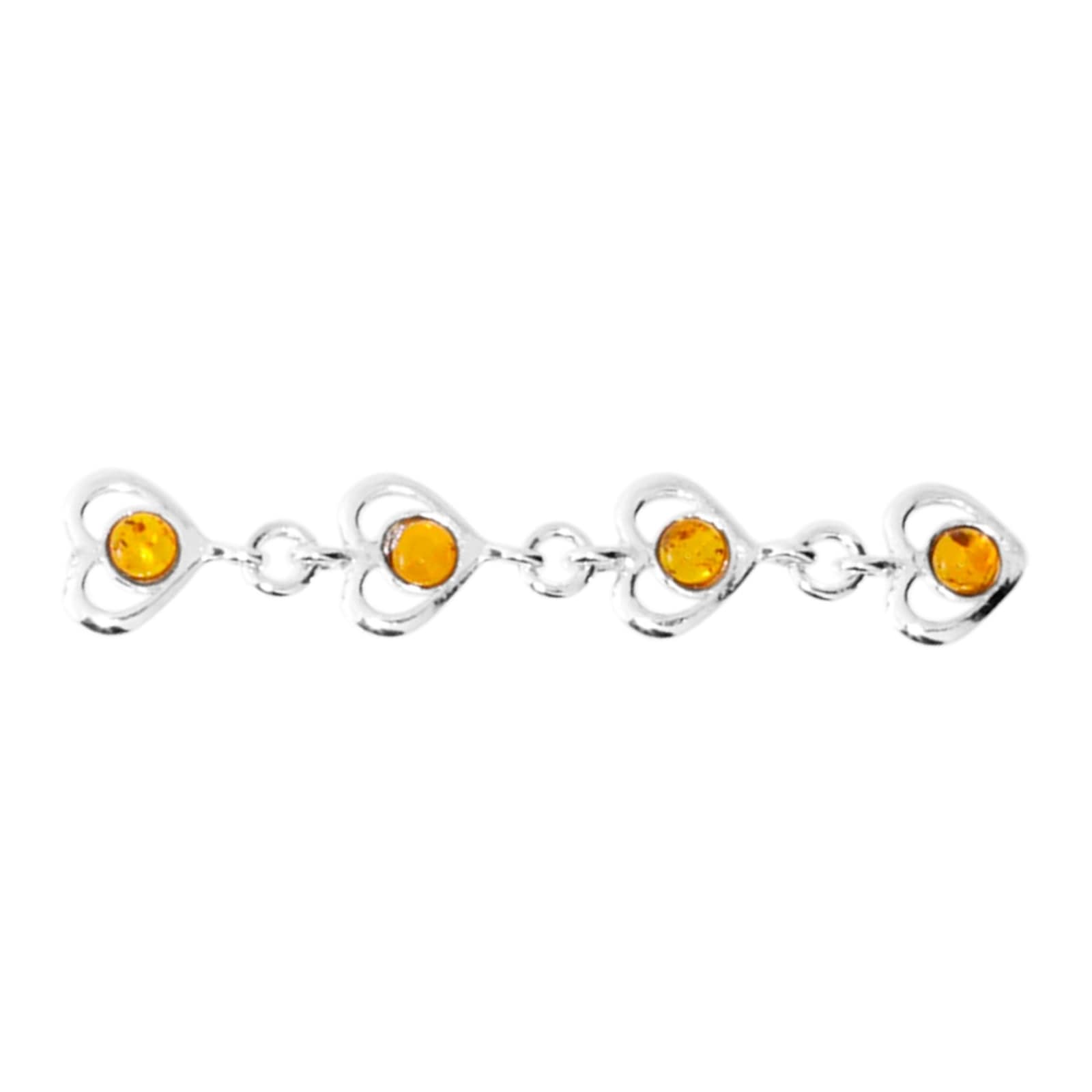 OSTSEE-SCHMUCK Armband »- kleines Herz - Silber 925/000 - Bernstein«