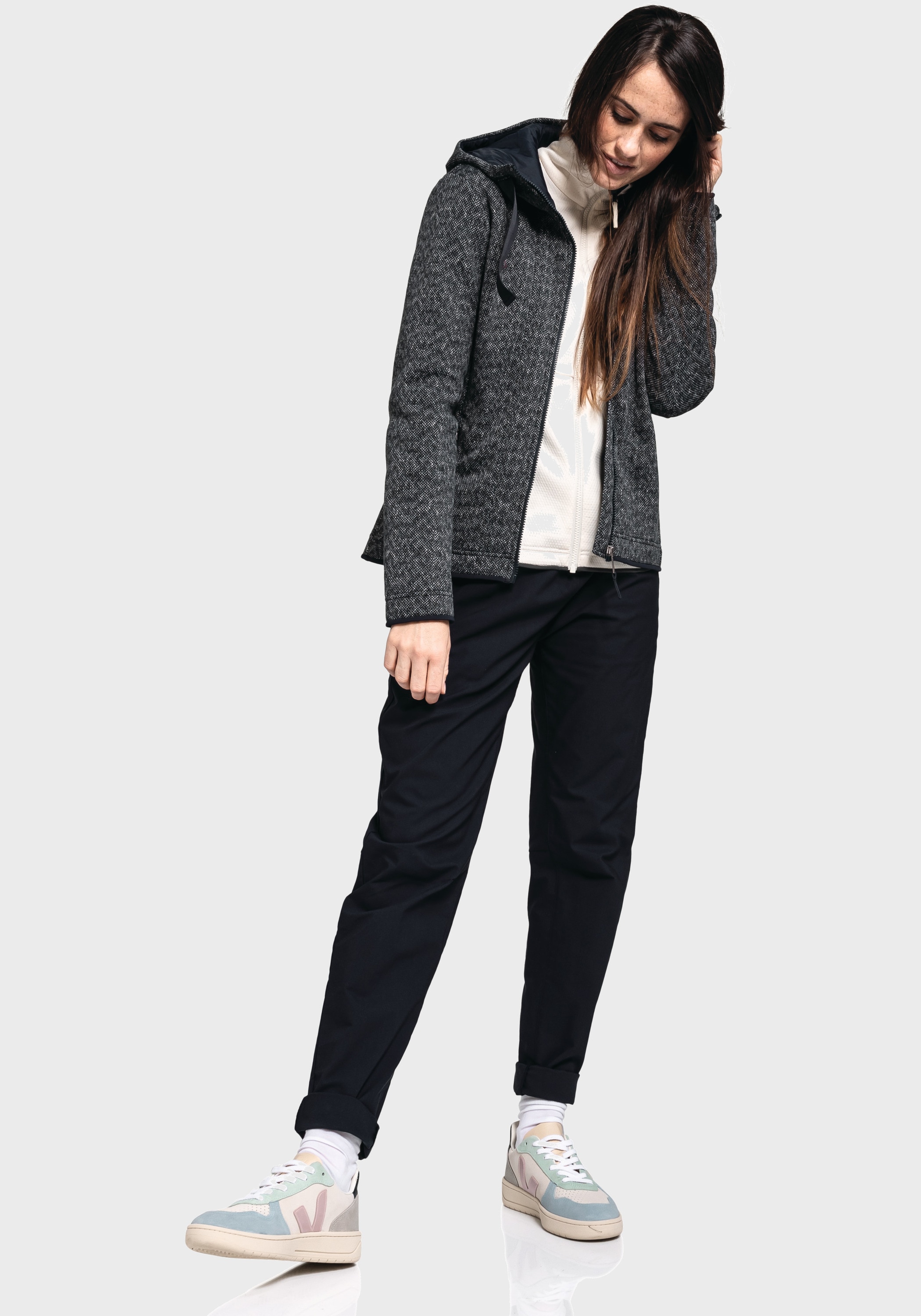 Schöffel Fleecejacke »Fleece Hoody Aurora L«, mit Kapuze