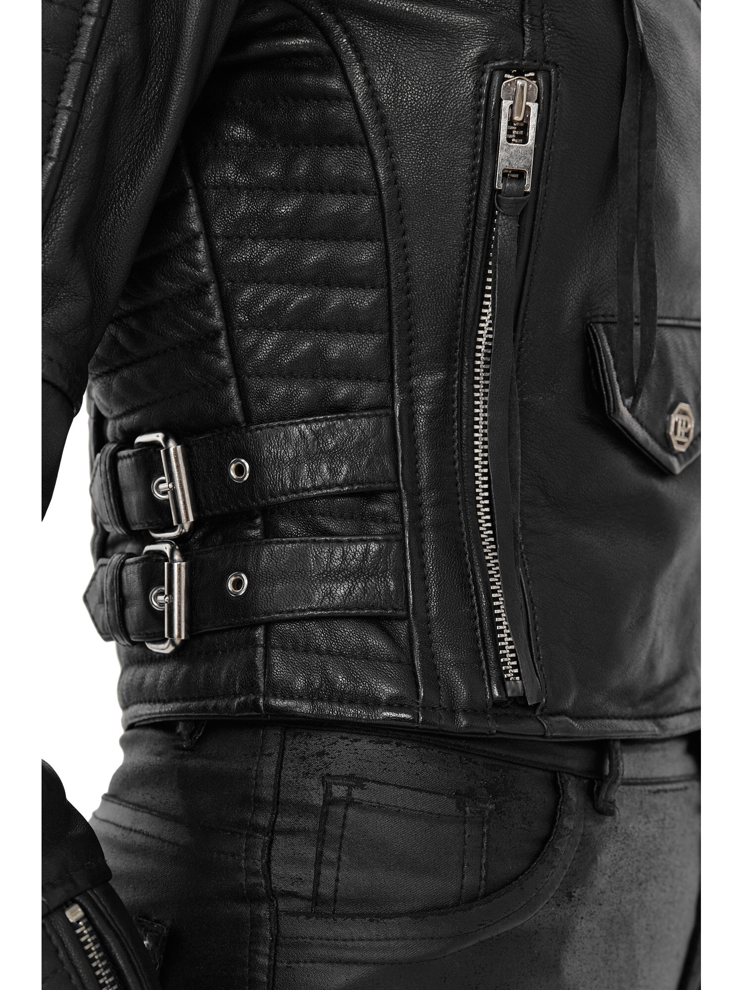 trueprodigy Lederjacke »Freya mit Reißverschluss Details« ohne Kapuze