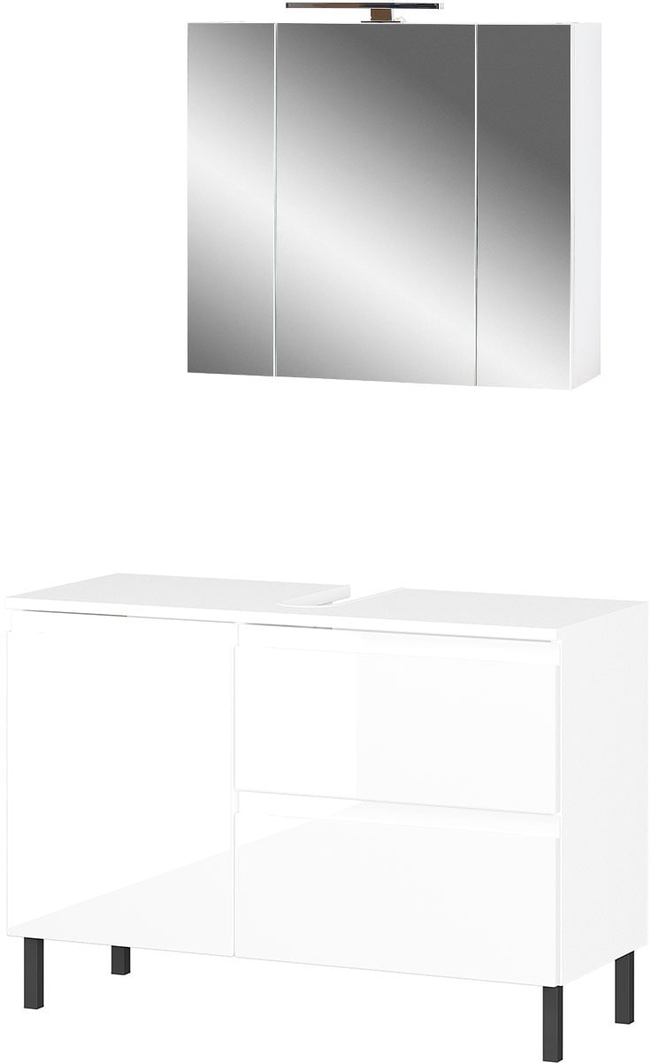 GERMANIA Badmöbel-Set »Scantic«, (2 St.), bestehend aus  Waschbeckenunterschrank und Spiegel auf Raten bestellen