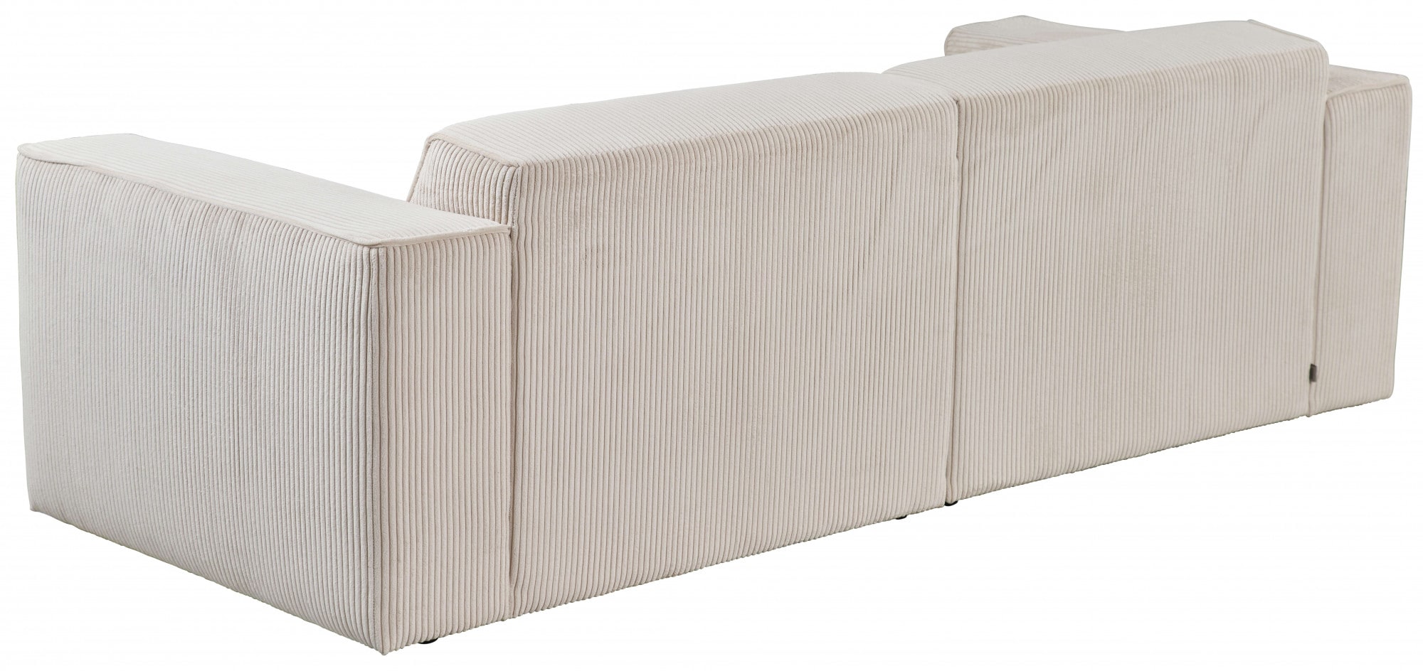 andas 3-Sitzer »Noord mit Kedernaht, Breite 232 cm«, Cord, Struktur, Webstoff, mit Wellenunterfederung, Massivholzrahmen