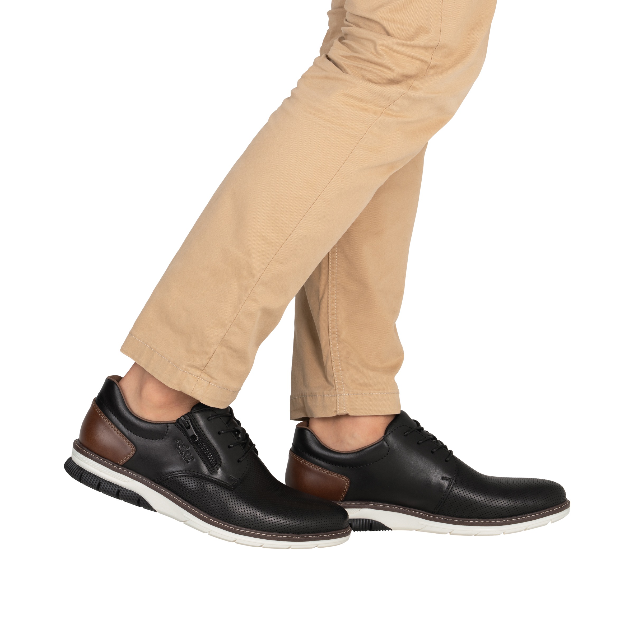 Rieker Schnürschuh  Halbschuh, Freizeitsneaker, Casual-Schnürer mit Perforation