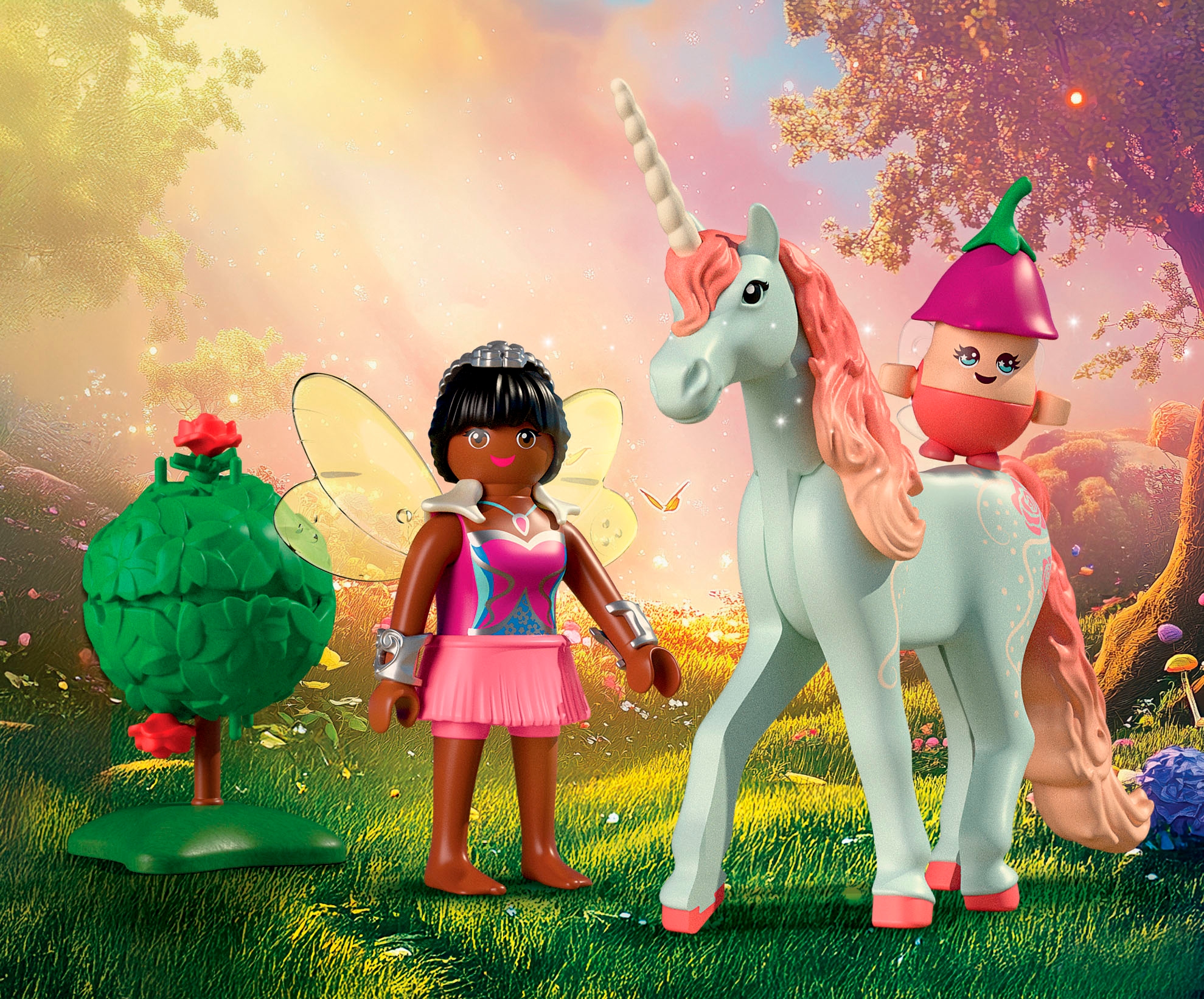 Playmobil® Konstruktions-Spielset »Sammeleinhorn, Himmelsrose mit Fee (71841), Princess Magic«