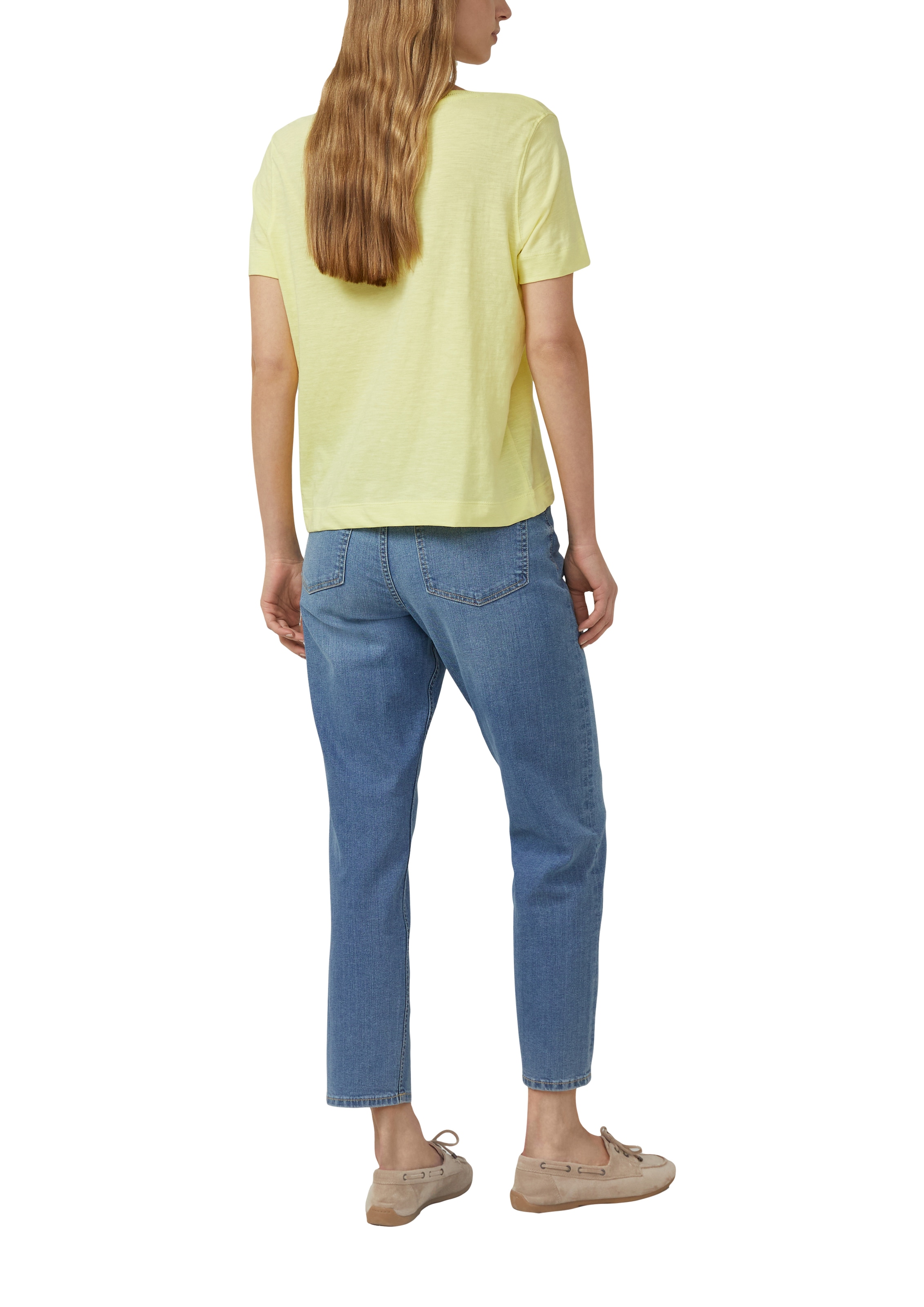 s.Oliver T-Shirt V-Ausschnitt mit Rippblende