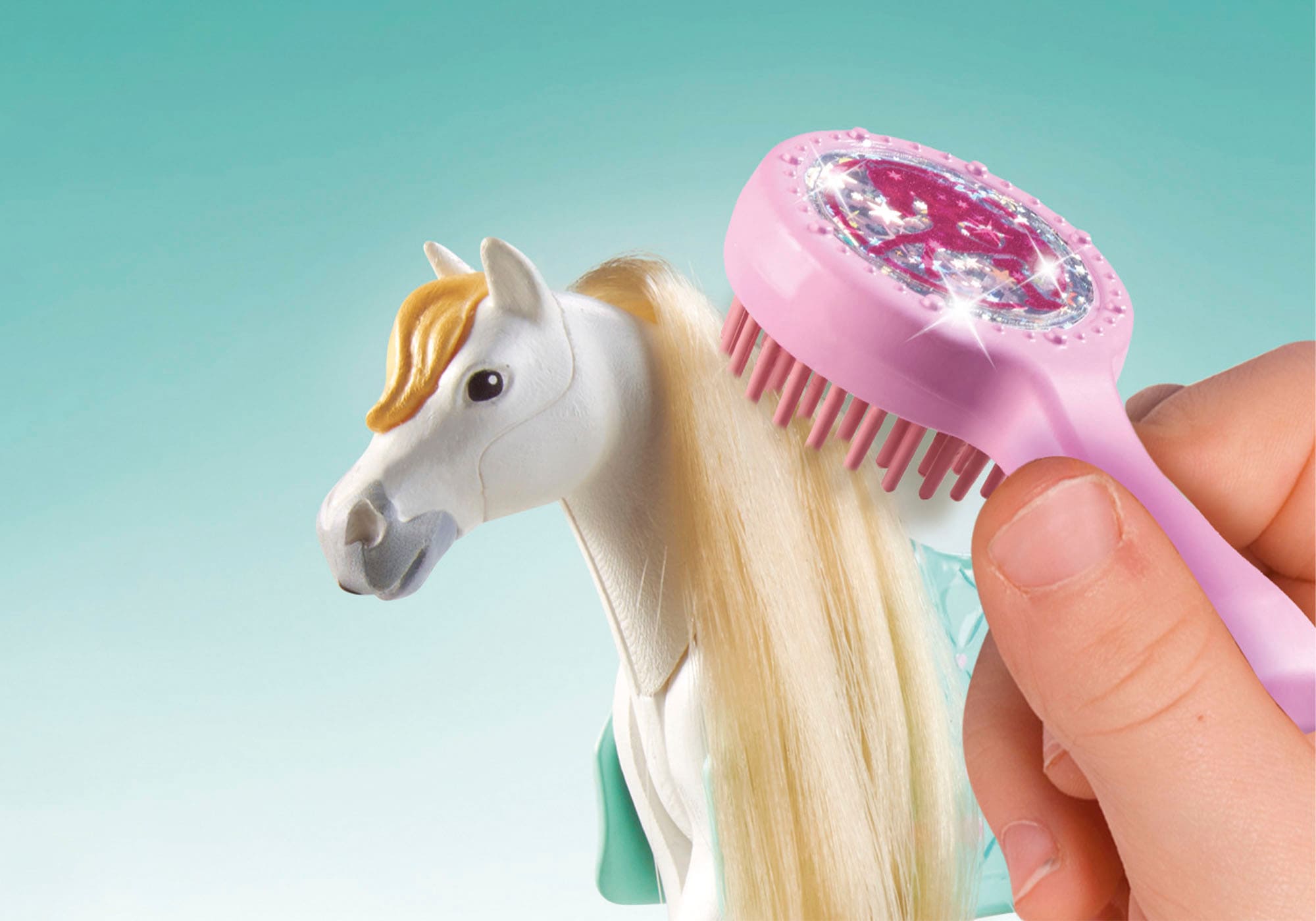 Playmobil® Konstruktions-Spielset »Isabella & Lioness mit Waschplatz (71354), Horses of Waterfall«, (86 St.), teilweise aus recyceltem Material