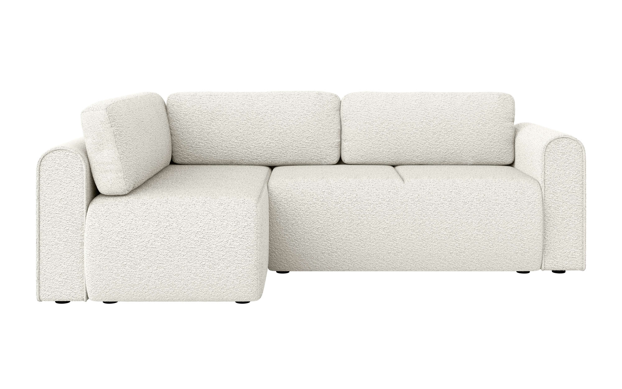 INOSIGN Ecksofa »Ecksofa Zacharia wahlweise mit Bettfunktion, BxTxH 250x166x86 cm«, L-Form mit Wellenunterfederung, Recamiere beidseitig montierbar