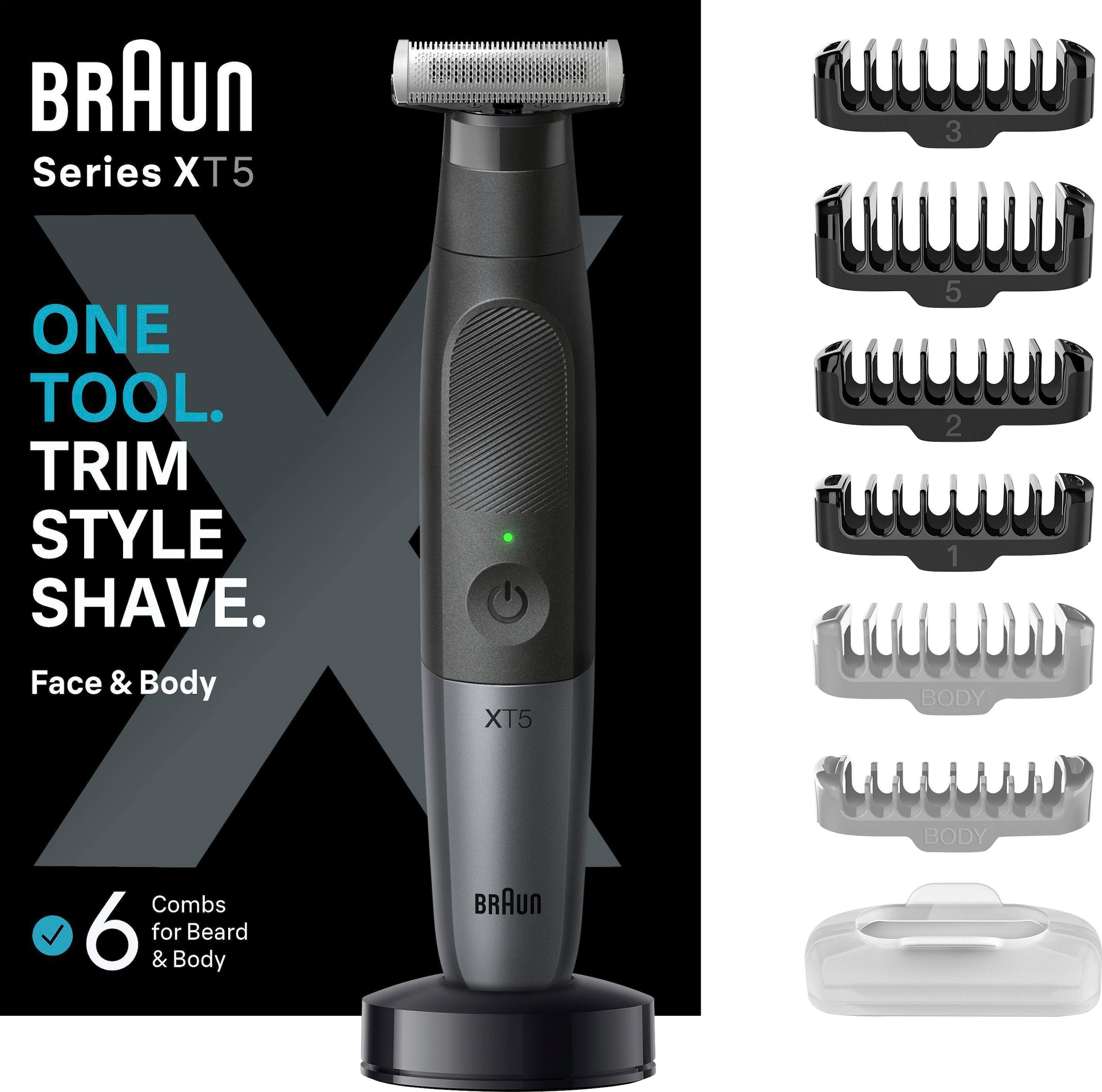 »Series Braun Haarschneider XT5300«, wasserdicht, XXL Jahren Garantie mit 3 X 4D-Flex-Klinge