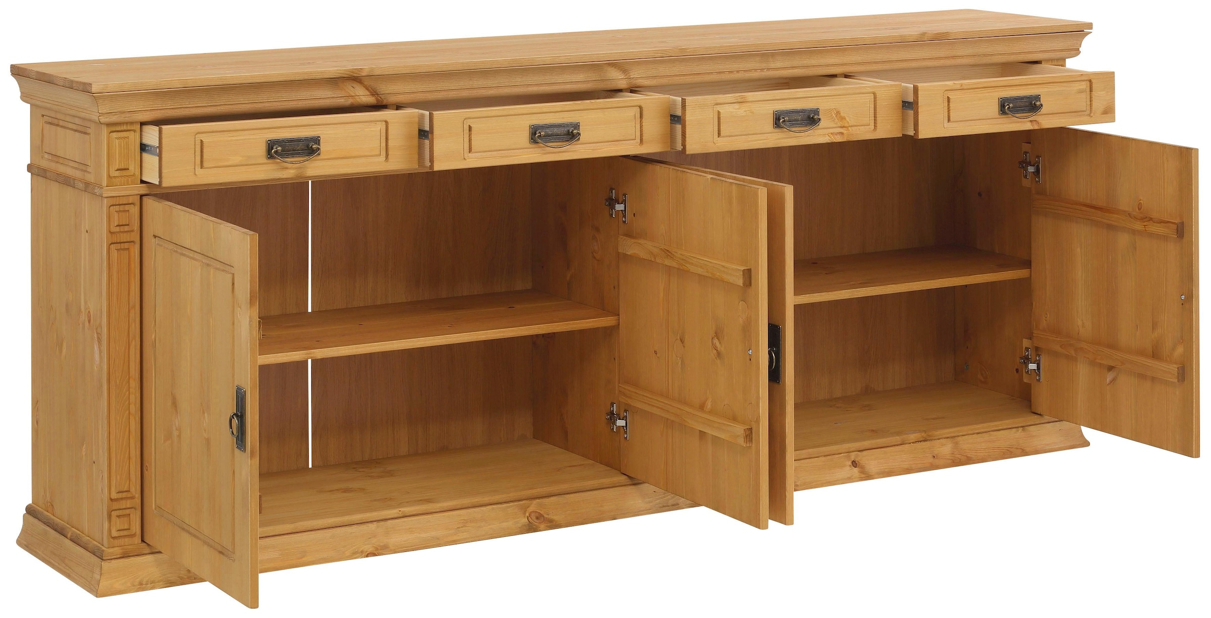 Home affaire Sideboard »Vinales«, Kommode im klassischen Landhausstil, Breite 202 cm
