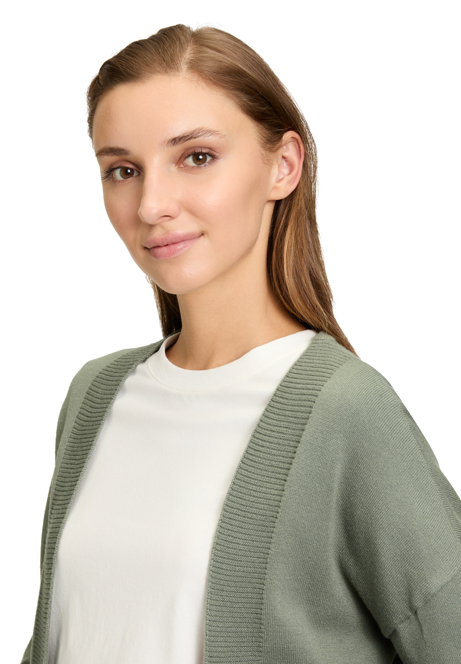 Cartoon Strickjacke »Basic-Strickjacke mit Rippbündchen«