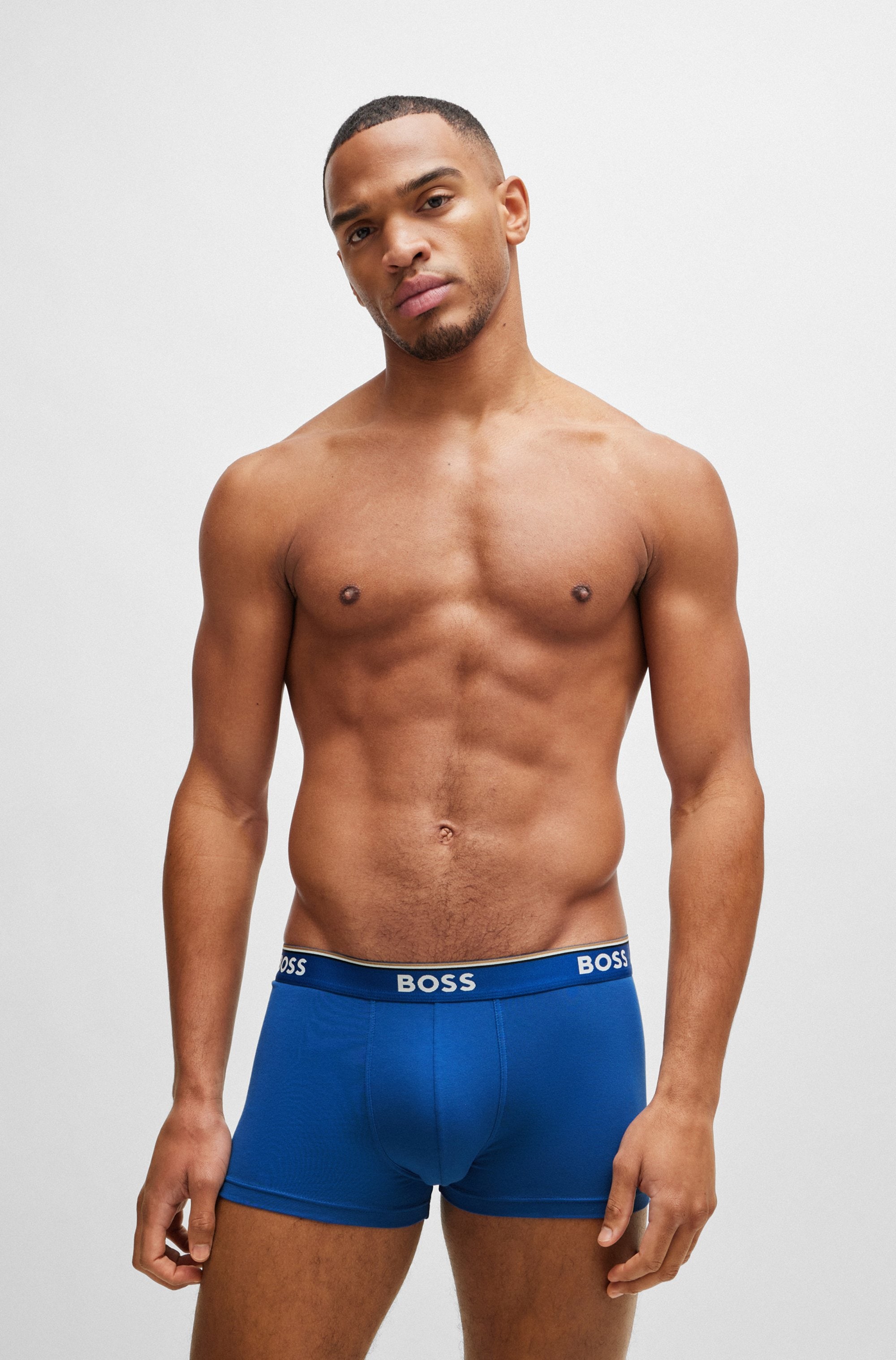 BOSS Boxer »TRUNK 3 PACK«, (3 St.), BOSS Schriftzug auf dem Bund