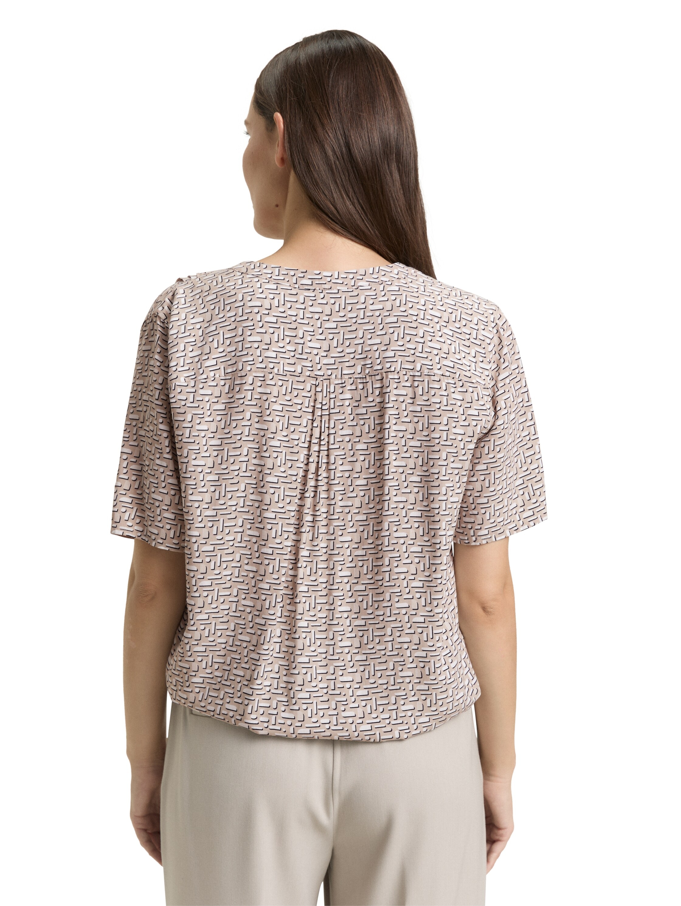 TOM TAILOR Klassische Bluse mit All-Over Print