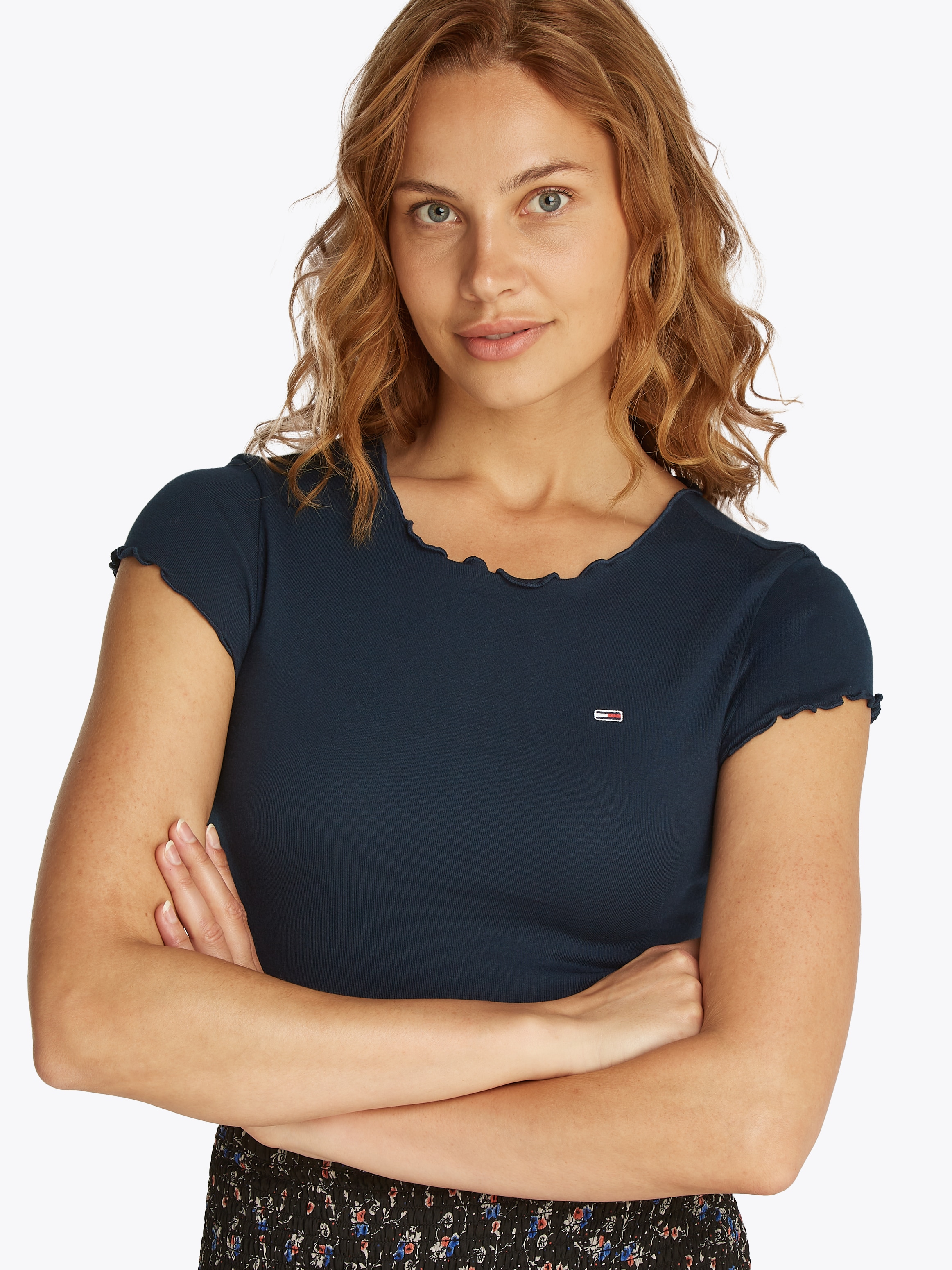 Tommy Jeans T-Shirt »TJW SH SLIM BABYLOCK TEE EXT«, mit Babylock
