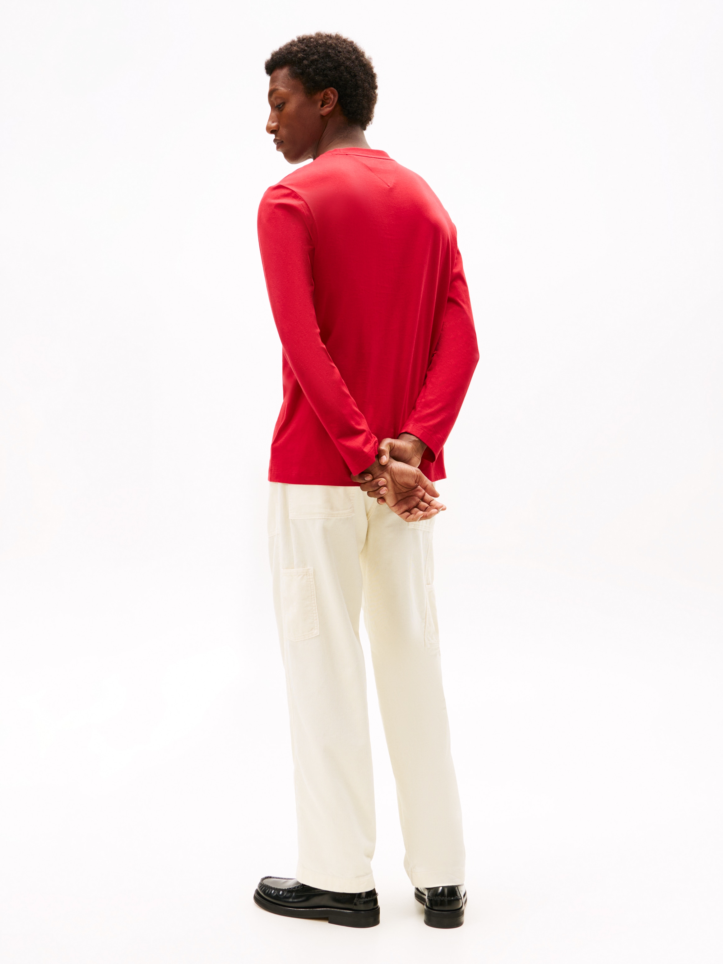Tommy Hilfiger Langarmshirt »LINEAR FLAG GRAPHIC«, Jersey, Rundhals, Regular Fit, Longsleeve
