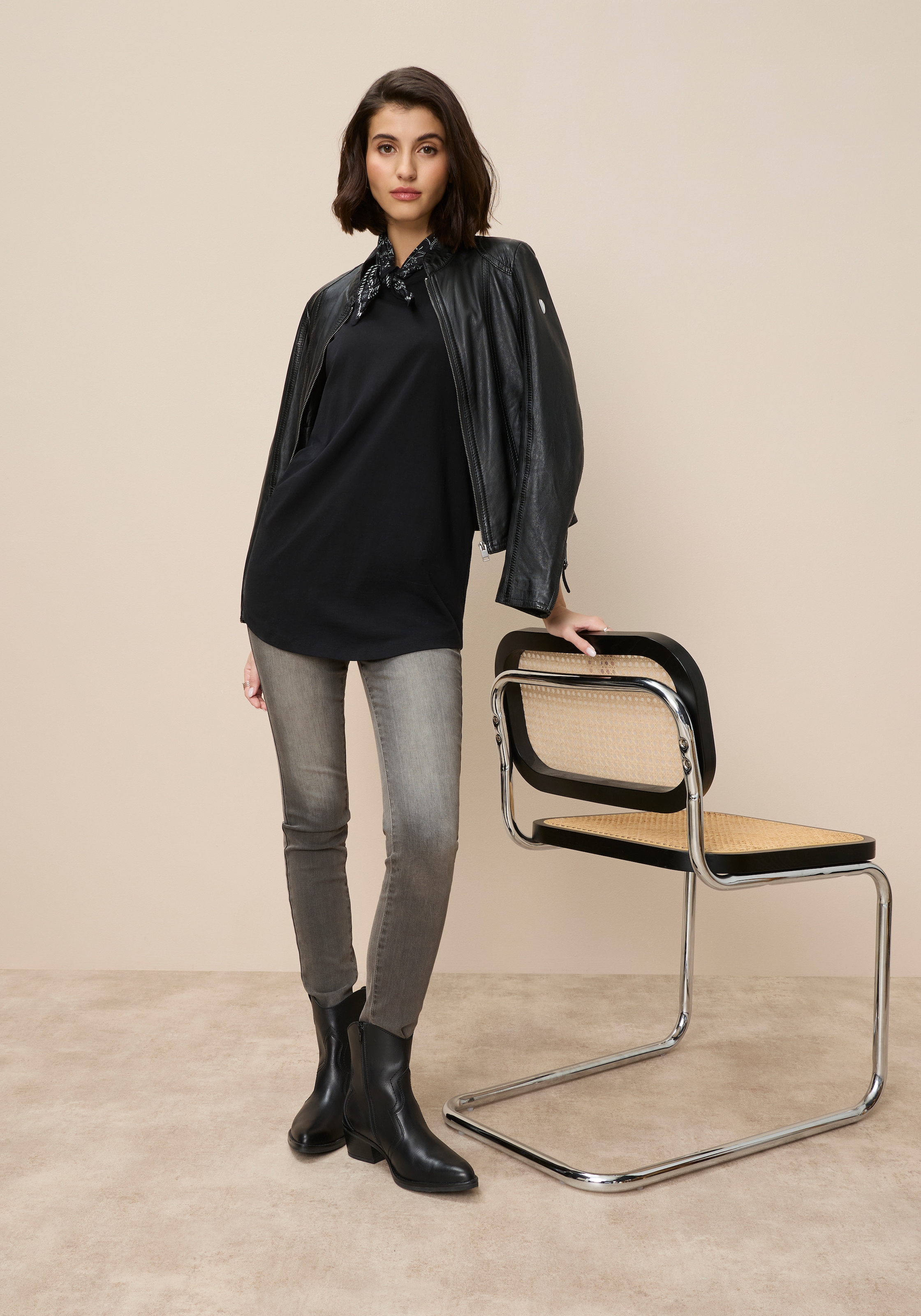 Tamaris Oversize-Shirt in Longform mit abgerundetem Saum