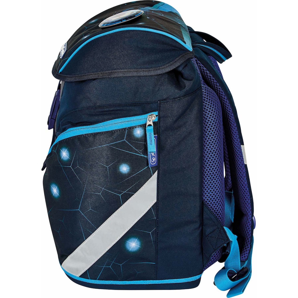 Herlitz Schulrucksack »SoftLight Plus, Space Boy«, Reflektoren-Floureszierende Flächen