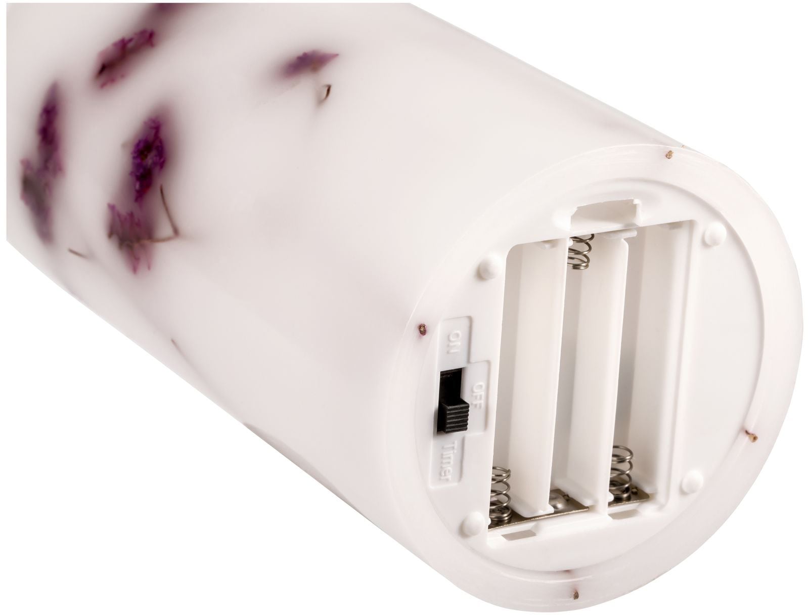 Pauleen LED Dekolicht »LED-Kerze Shiny Bloom, 2er Set«, Wachskerze, mit Timer, weiss/Blumen