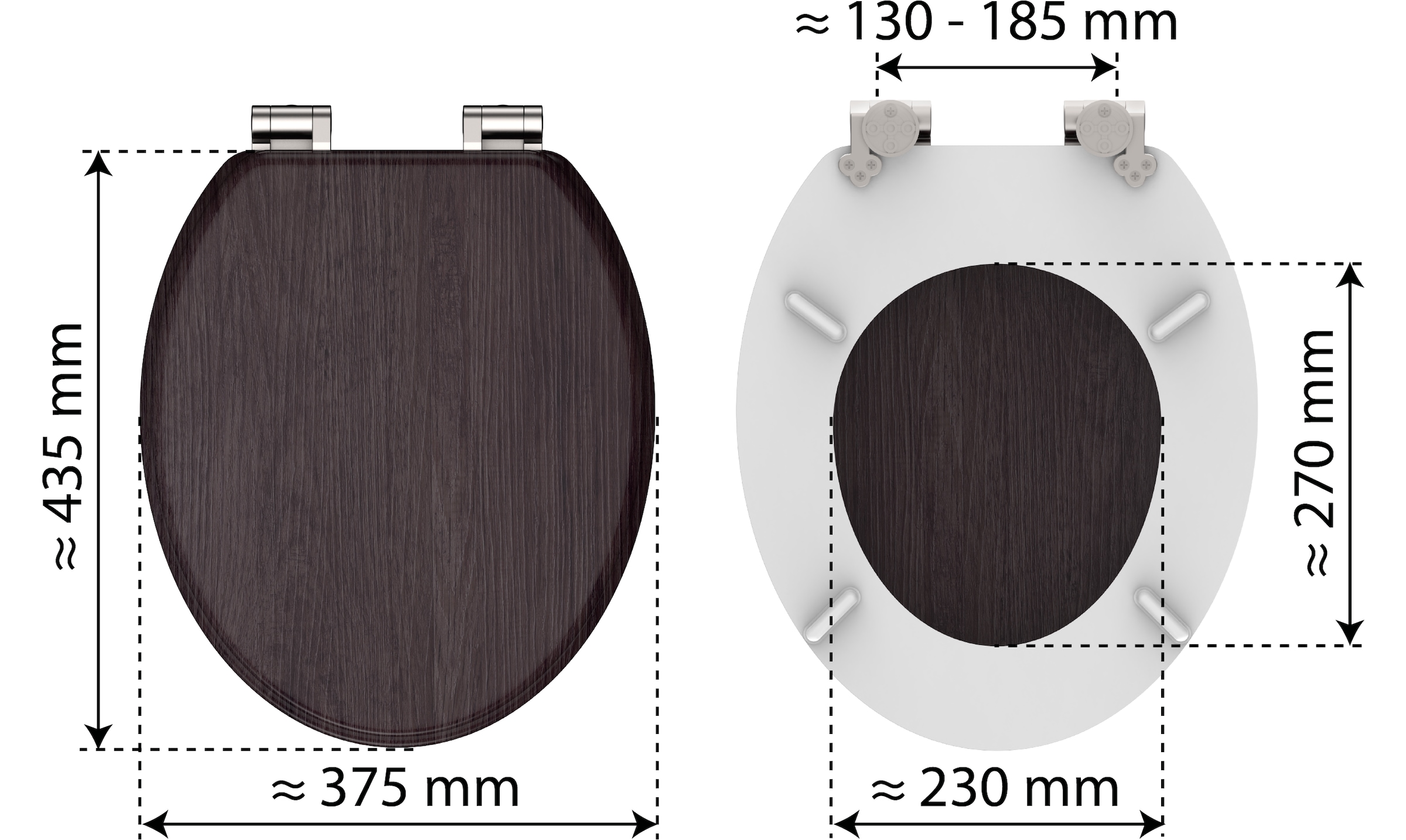 welltime WC-Sitz »»WOOD««, Mit Absenkautomatik