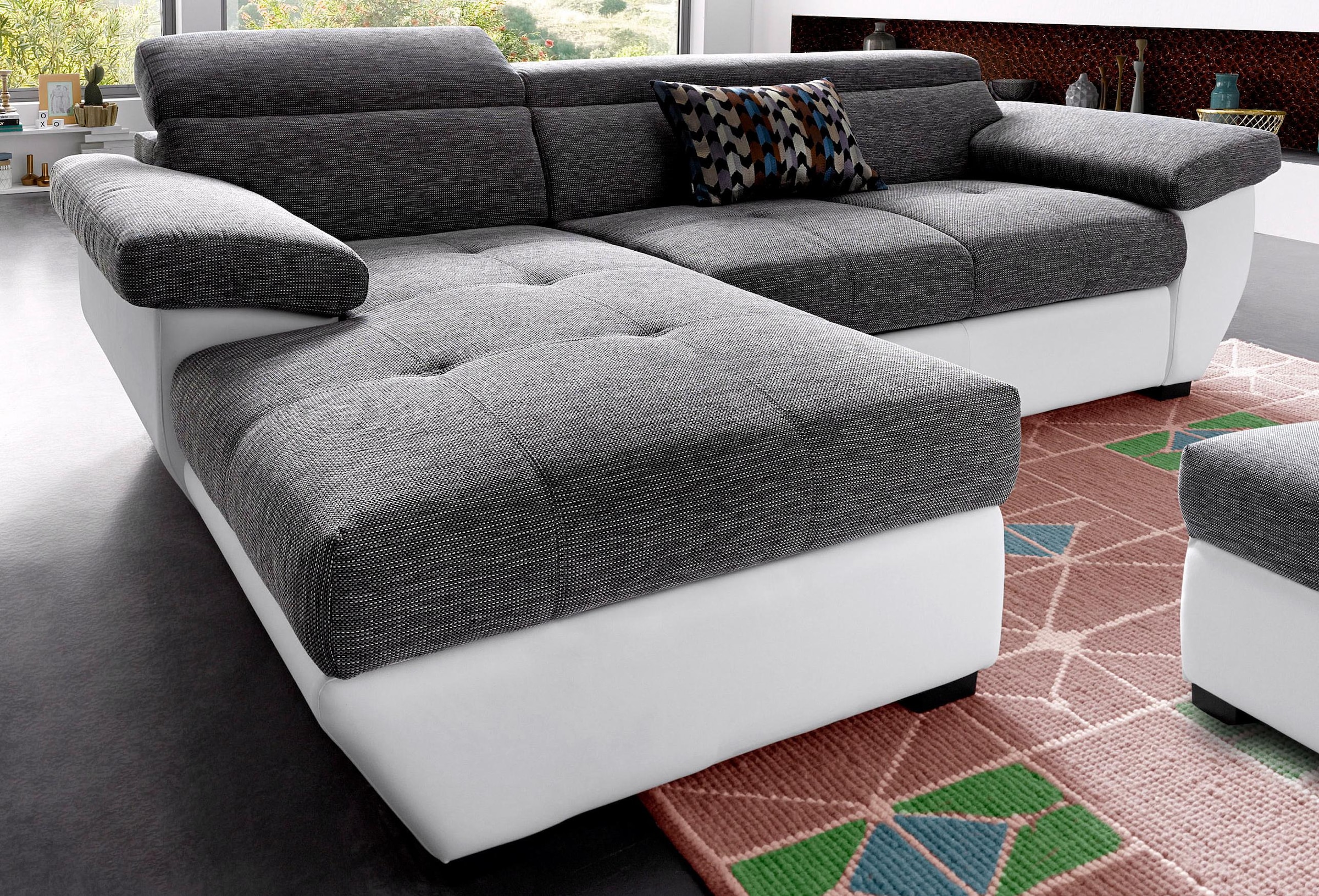 COTTA Ecksofa »Speedway L-Form«, inklusive Kopfteilverstellung, wahlweise mit Bettfunktion + Bettkasten
