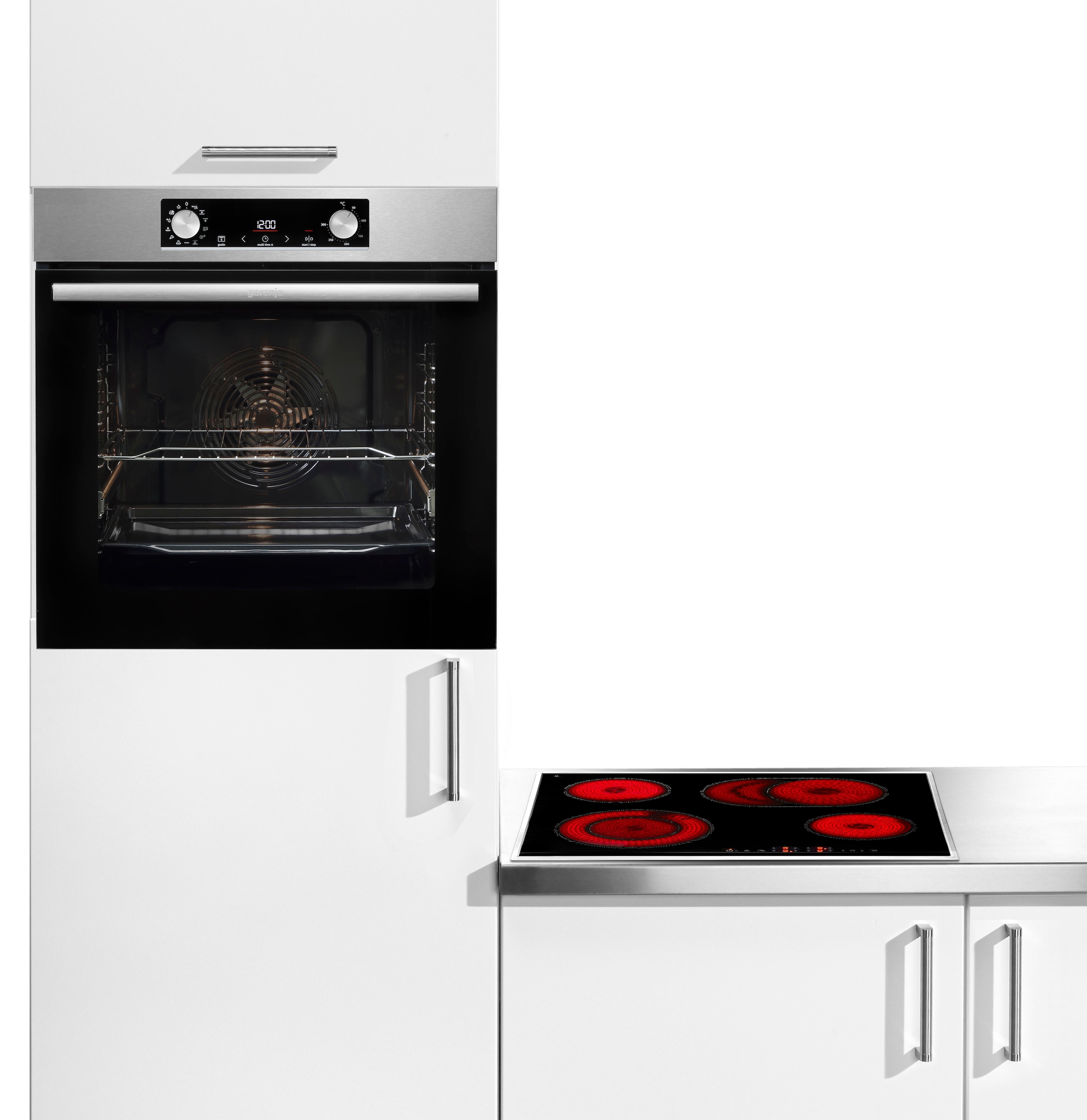 GORENJE Backofen-Set »BOS6737E06X«, mit 1-fach-Teleskopauszug, AirFry-Funktion