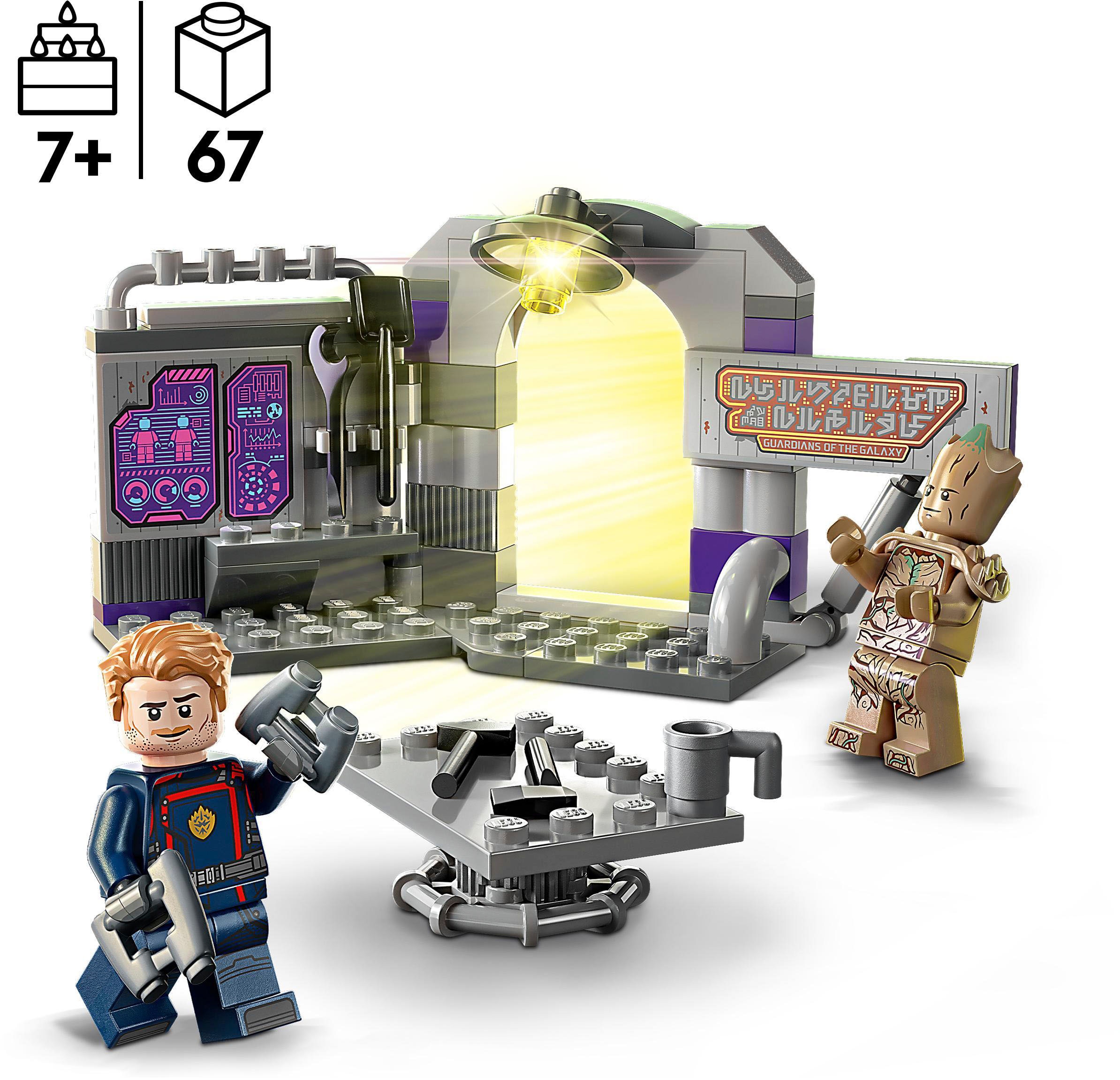 LEGO® Konstruktionsspielsteine »Hauptquartier der Guardians of the Galaxy (76253), LEGO® Marvel«, (67 St.), Made in Europe