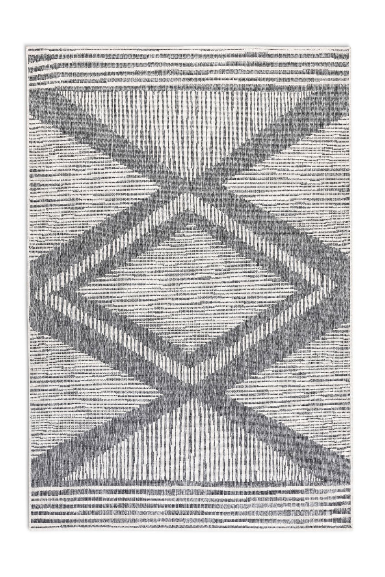 ELLE DECORATION Teppich »Rhombus, In- und Outdoor«, rechteckig, 5 mm Höhe, Flachgewebe, In-& Outdoor, Modern, Wendeteppich, Balkon, Wohnzimmer