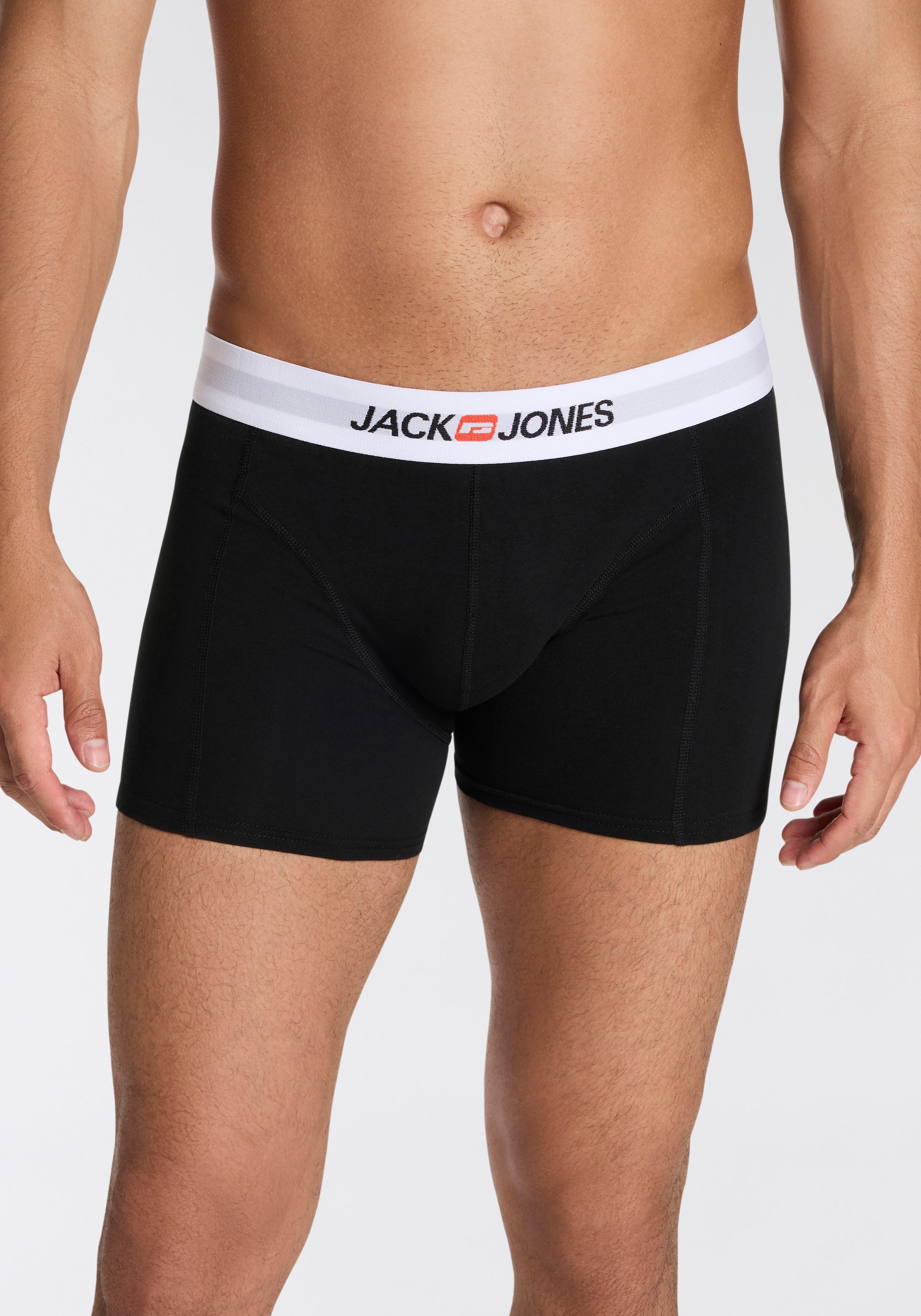 Jack & Jones Trunk »JACOLD – Boxershorts mit farbigem Bund im 6er-Pack«, (Packung, 6 St.), Druck, modisch, regular fit, Jersey