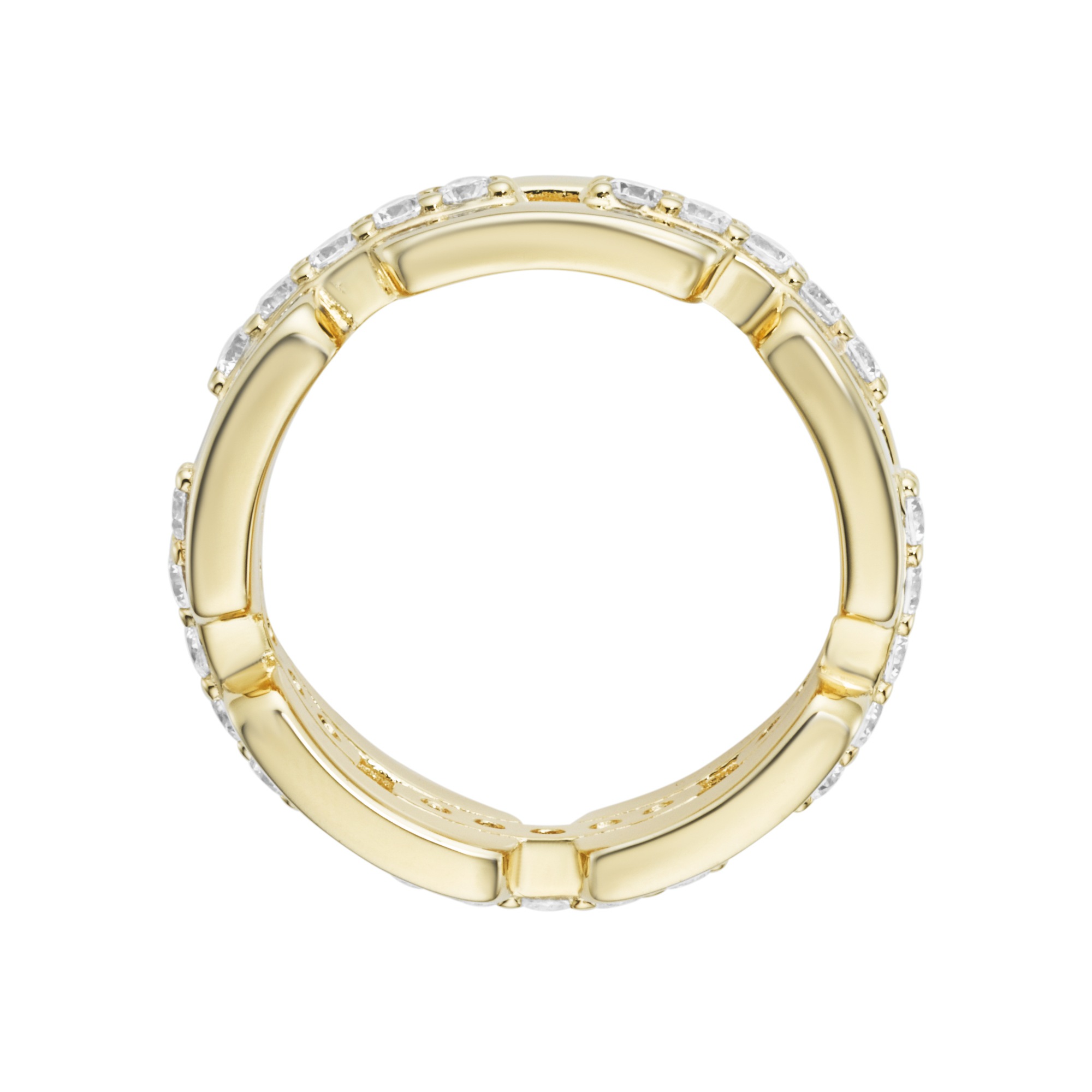 GIORGIO MARTELLO MILANO Silberring »Ring mit weißen Zirkonia, vergoldet, Silber 925«
