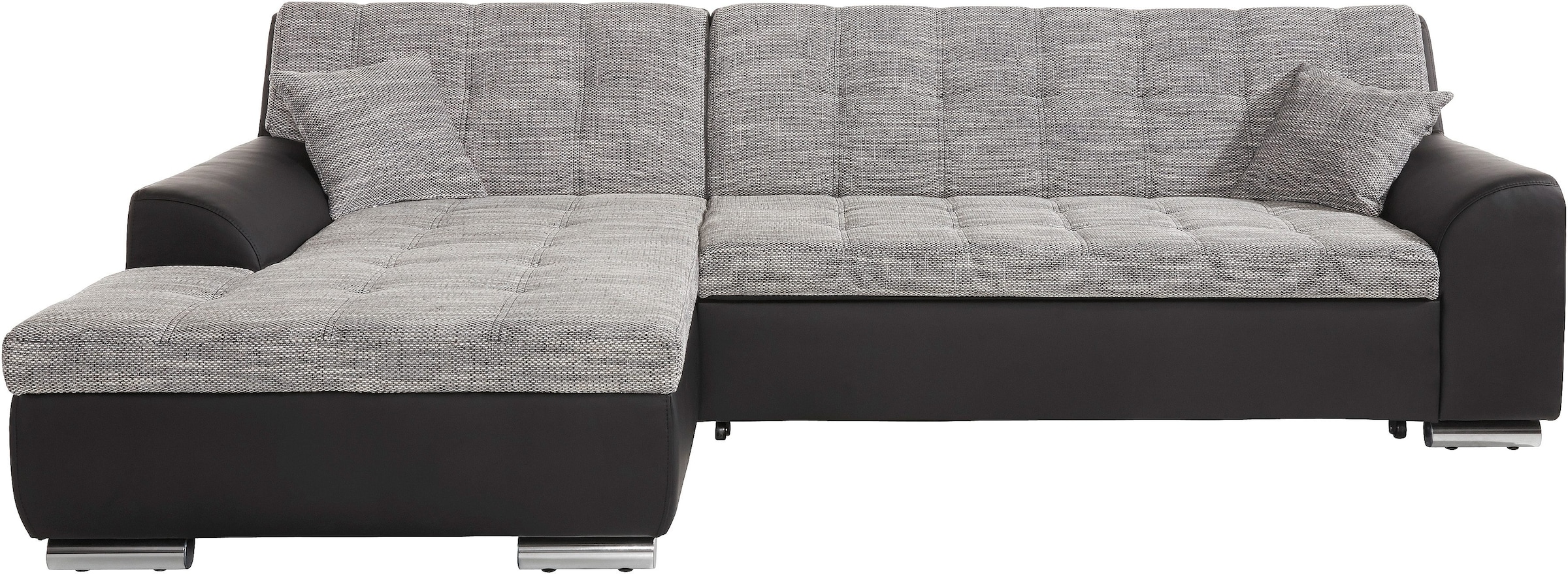 DOMO collection Ecksofa Treviso, wahlweise mit Bettfunktion, incl. Zierkissen