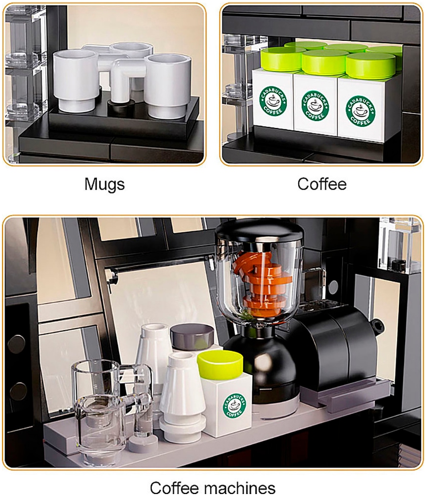 Jamara Konstruktions-Spielset »CaDA, Bricks, Coffee House (402884)« mit LED Licht