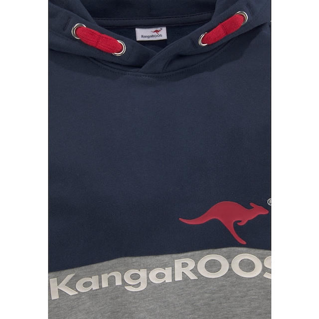 KangaROOS Kapuzensweatshirt, zweifarbig mit Logodruck bei ♕