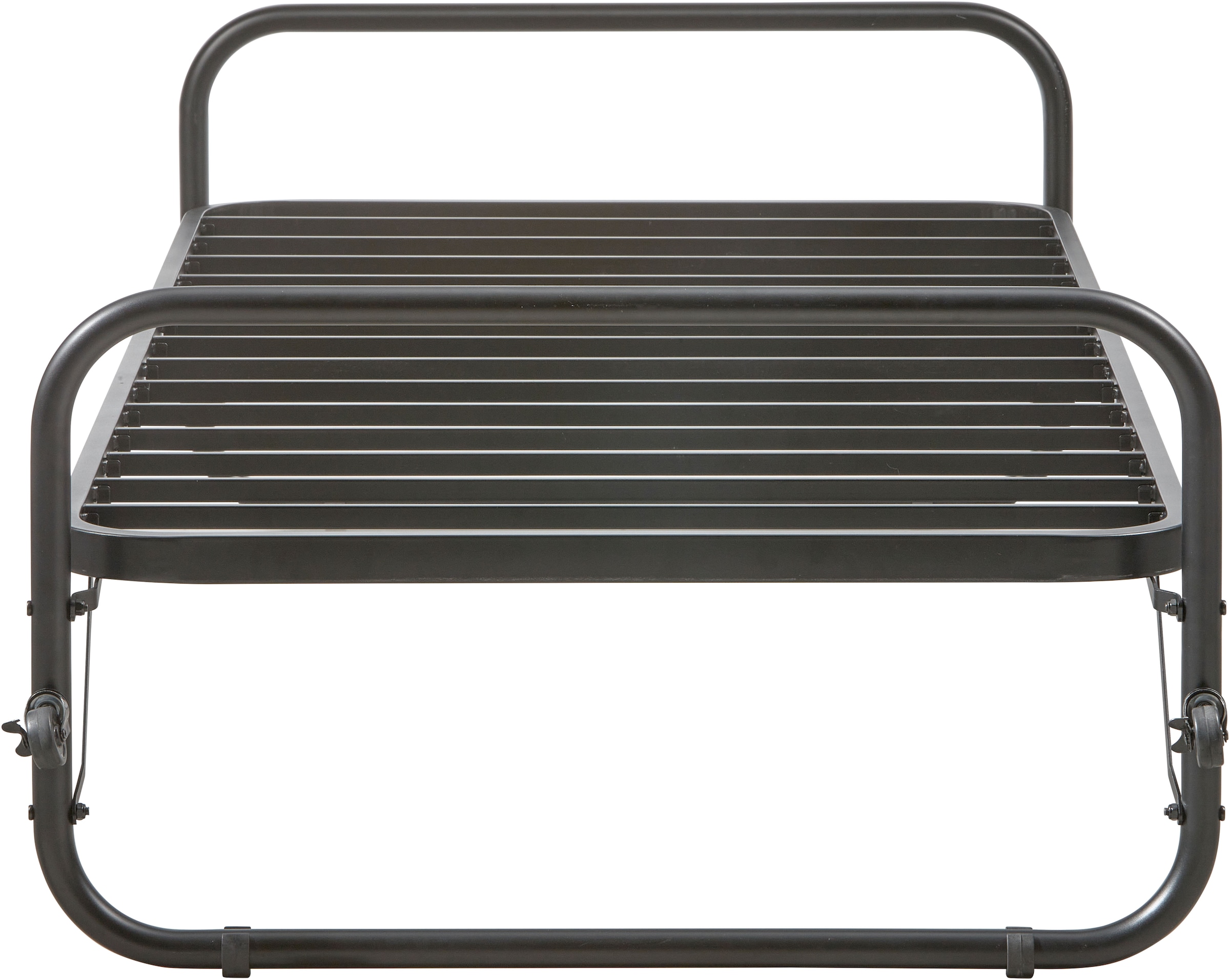 WOOOD Bettgestell »Lucy Metallrahmen pulverbeschichtet zusammenklappbar, 206 x 96 x 57 cm« Eingeklappt 30 cm hoch, Tragkraft 150 kg, Matratzenmaß 90x200 cm