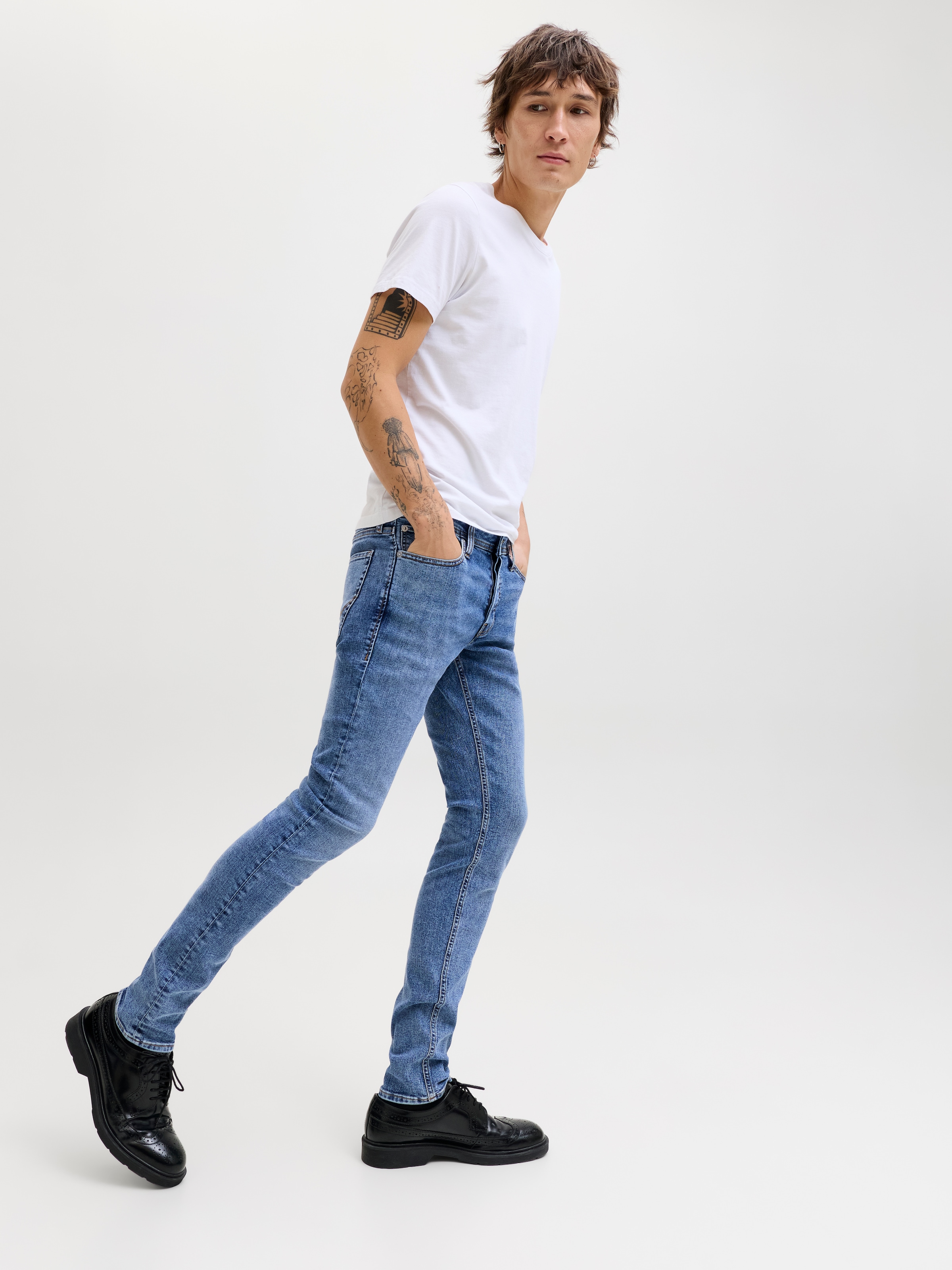 Jack & Jones Slim-fit-Jeans »JJIGLENN  Slim-Fit mit Stretch und praktischer 5-Pocket-Form« Baumwollmischung, slim fit