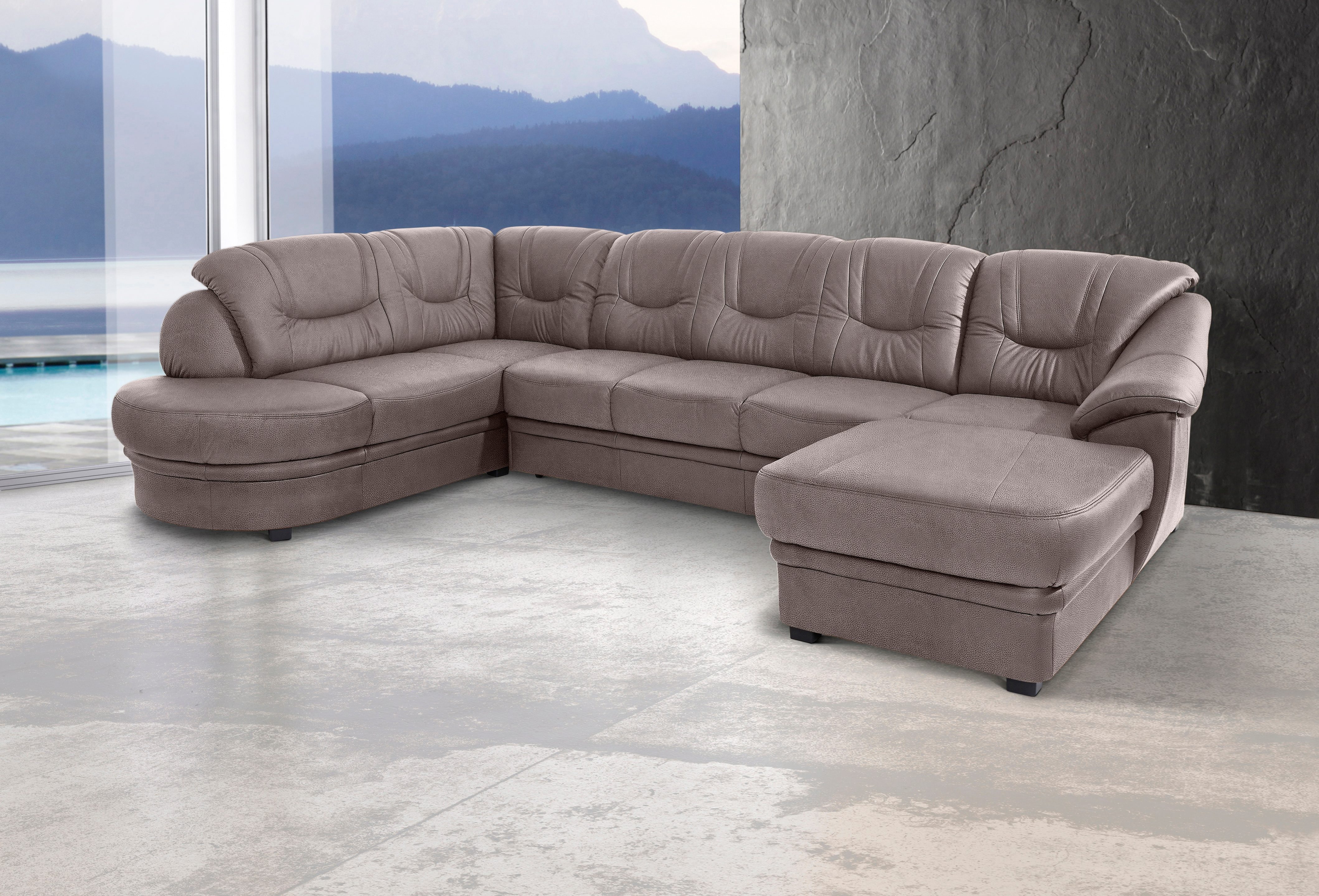 sit&more Wohnlandschaft "Savoni U-Form" wahlweise mit Schlaffunktion
