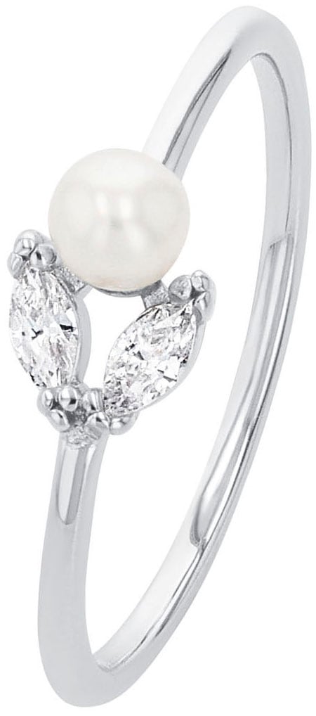 Amor Fingerring »2037247/-48/-49/-50/-51«, mit Zirkonia (synth.) - mit Süßwasserzuchtperle