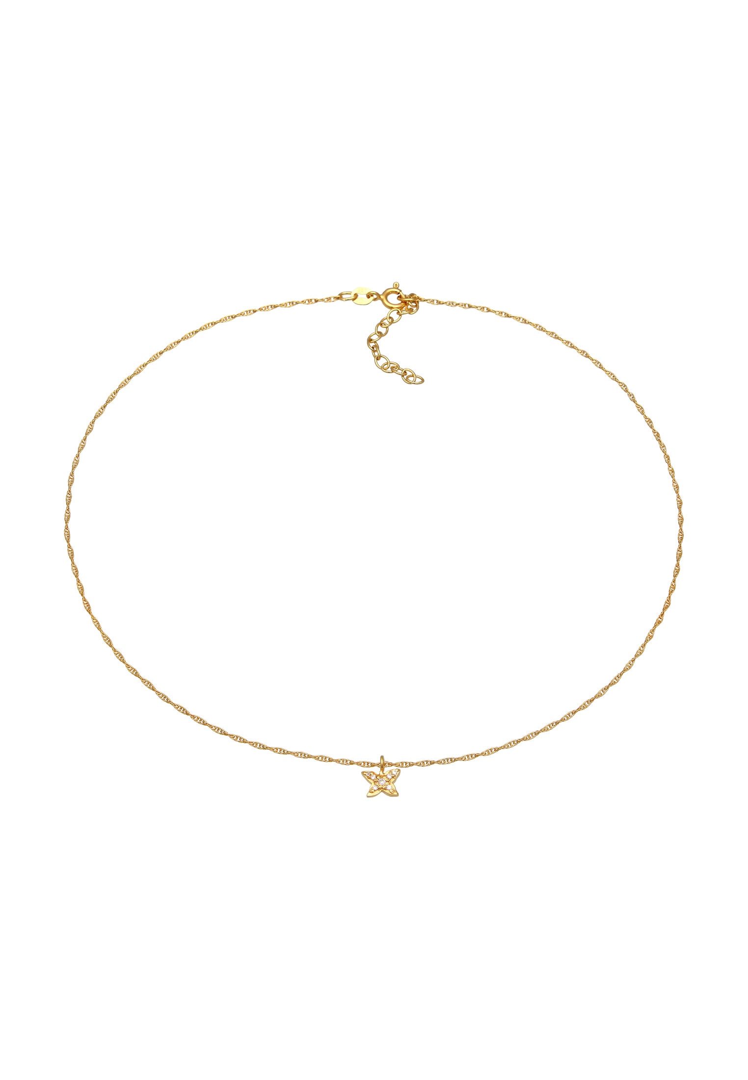 Elli Choker »Halskette Choker Schmetterling Zirkonia 925 Sterling Silber«