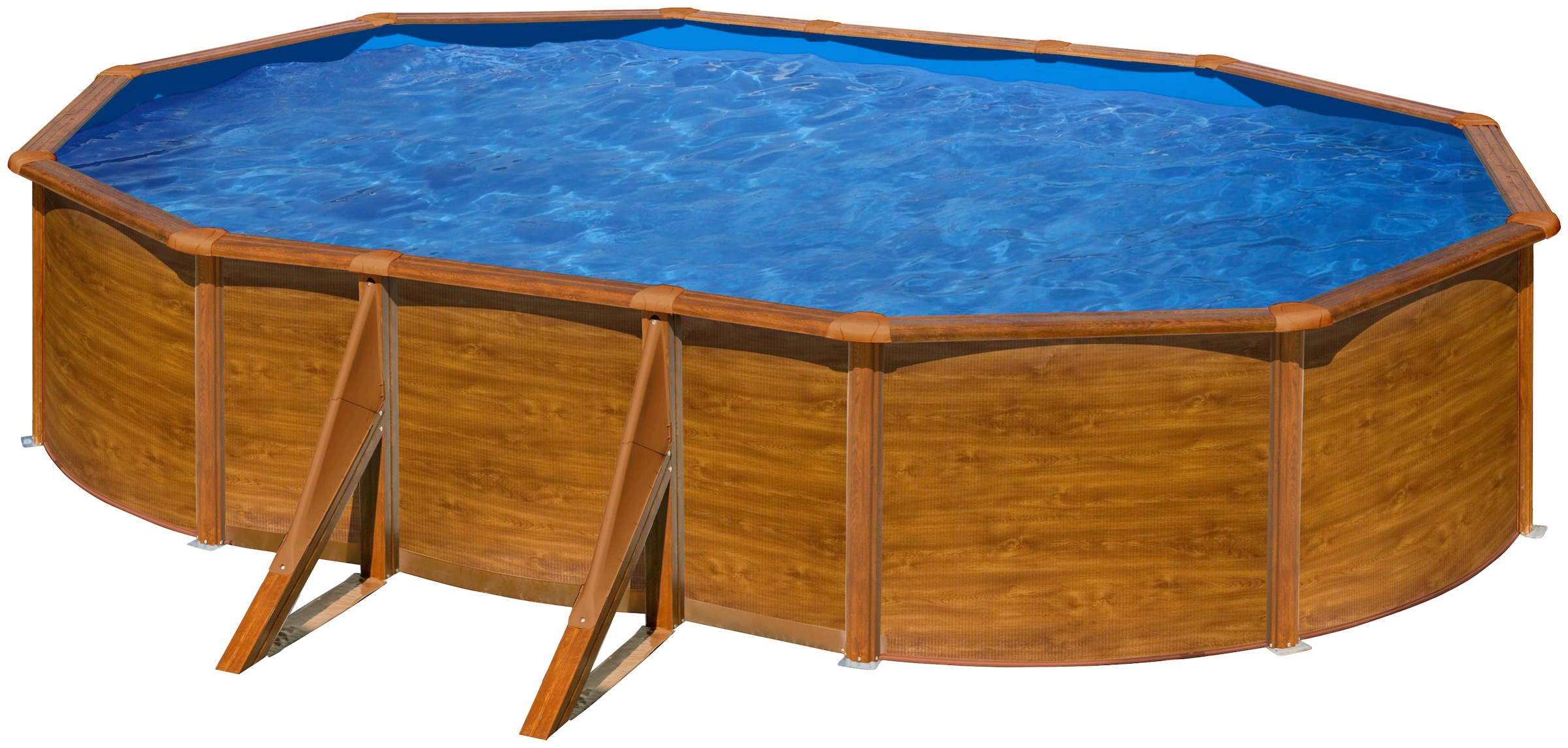 my POOL BWT Ovalpool, (Komplett-Set, 10 tlg.), in moderner Holzoptik, Höhe 120 cm, verschiedene Größen